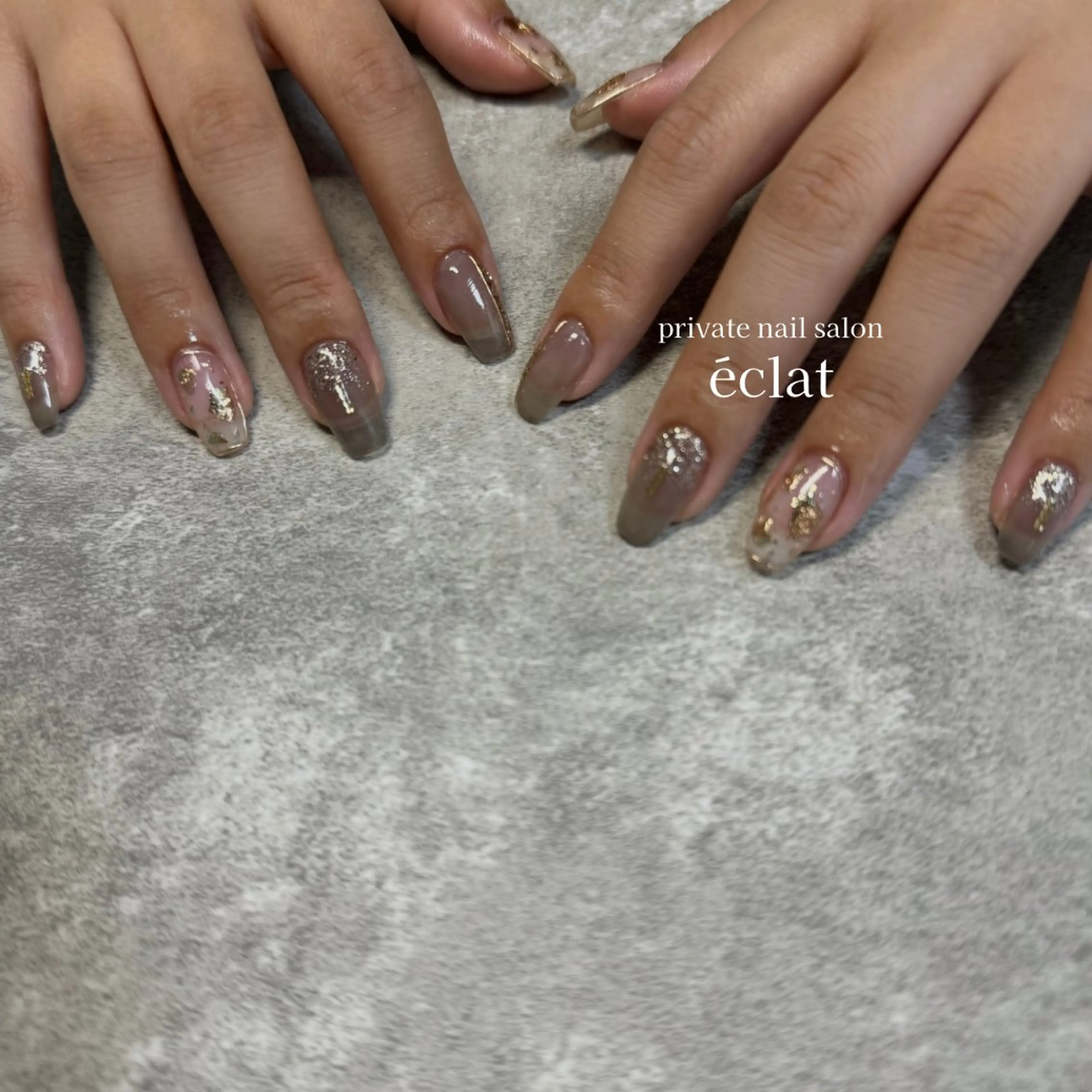 ネイル アートネイル クリアネイル ドット ニュアンスネイル 夏ネイル nailsalon éclatのネイルデザイン