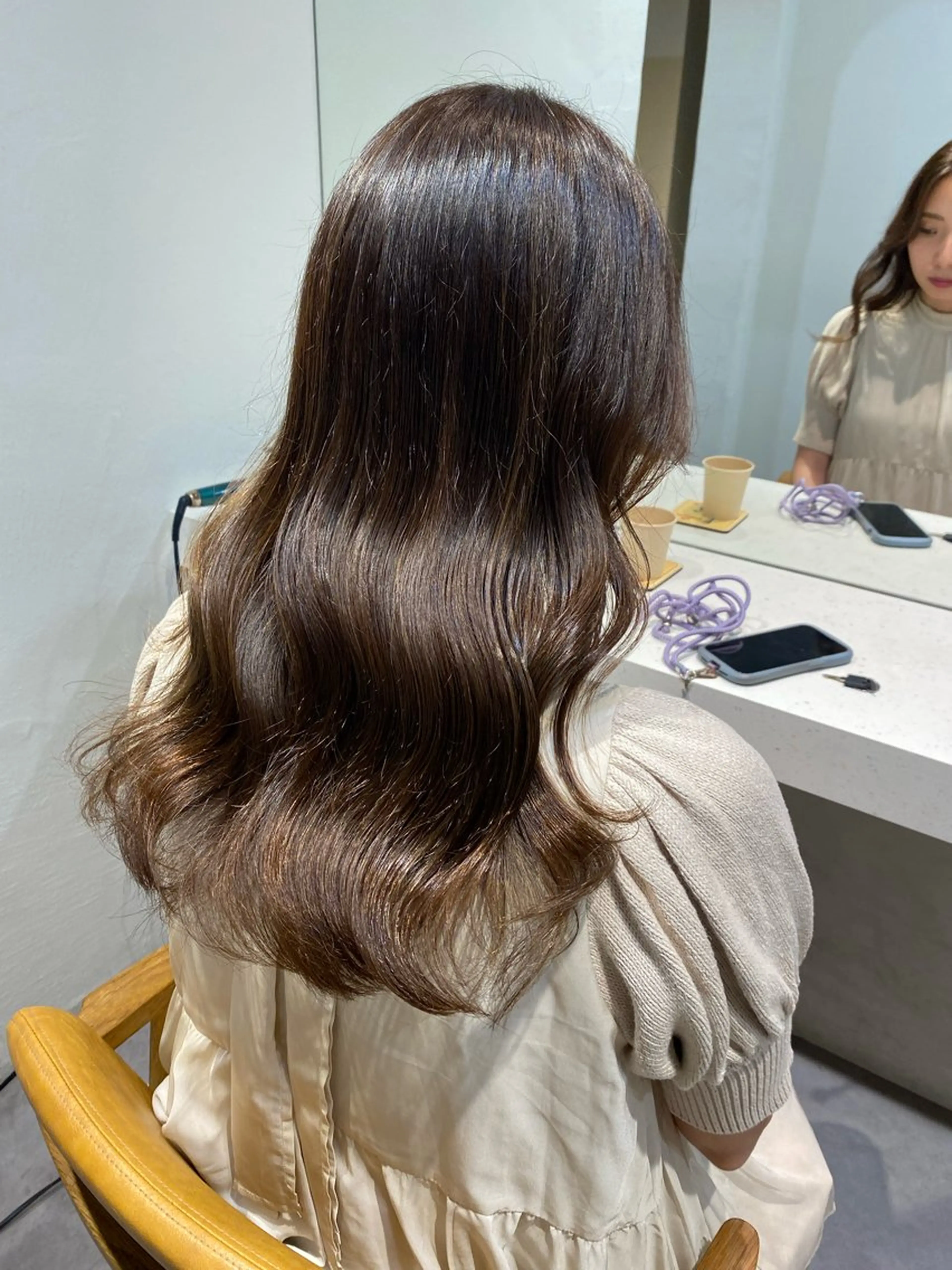 セミロング カラー ヘアアレンジ 当日予約大歓迎💗 依田瑞希のヘアスタイル