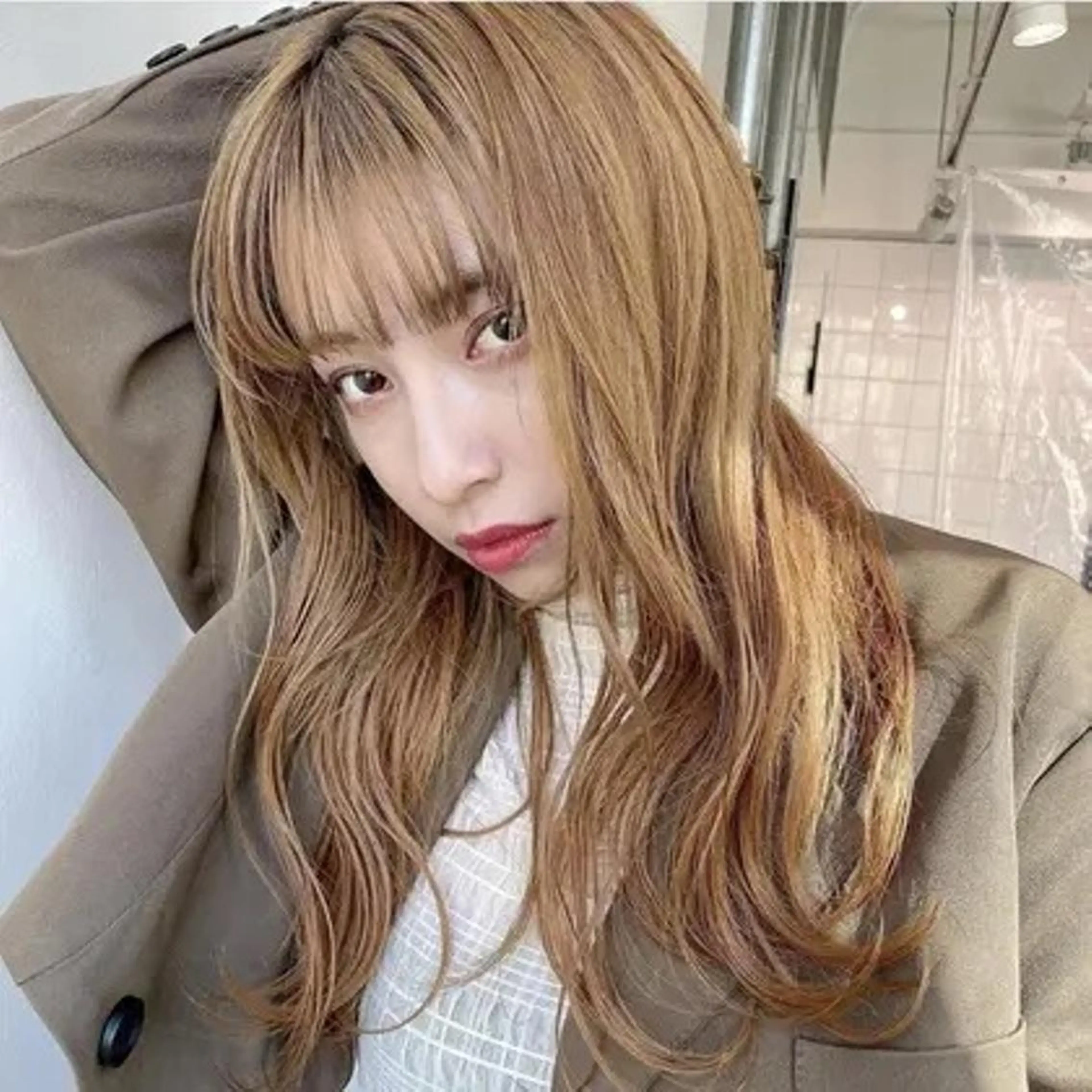 カラー 透明感🌟うる艶韓国 ハイトーン/渋谷のヘアスタイル