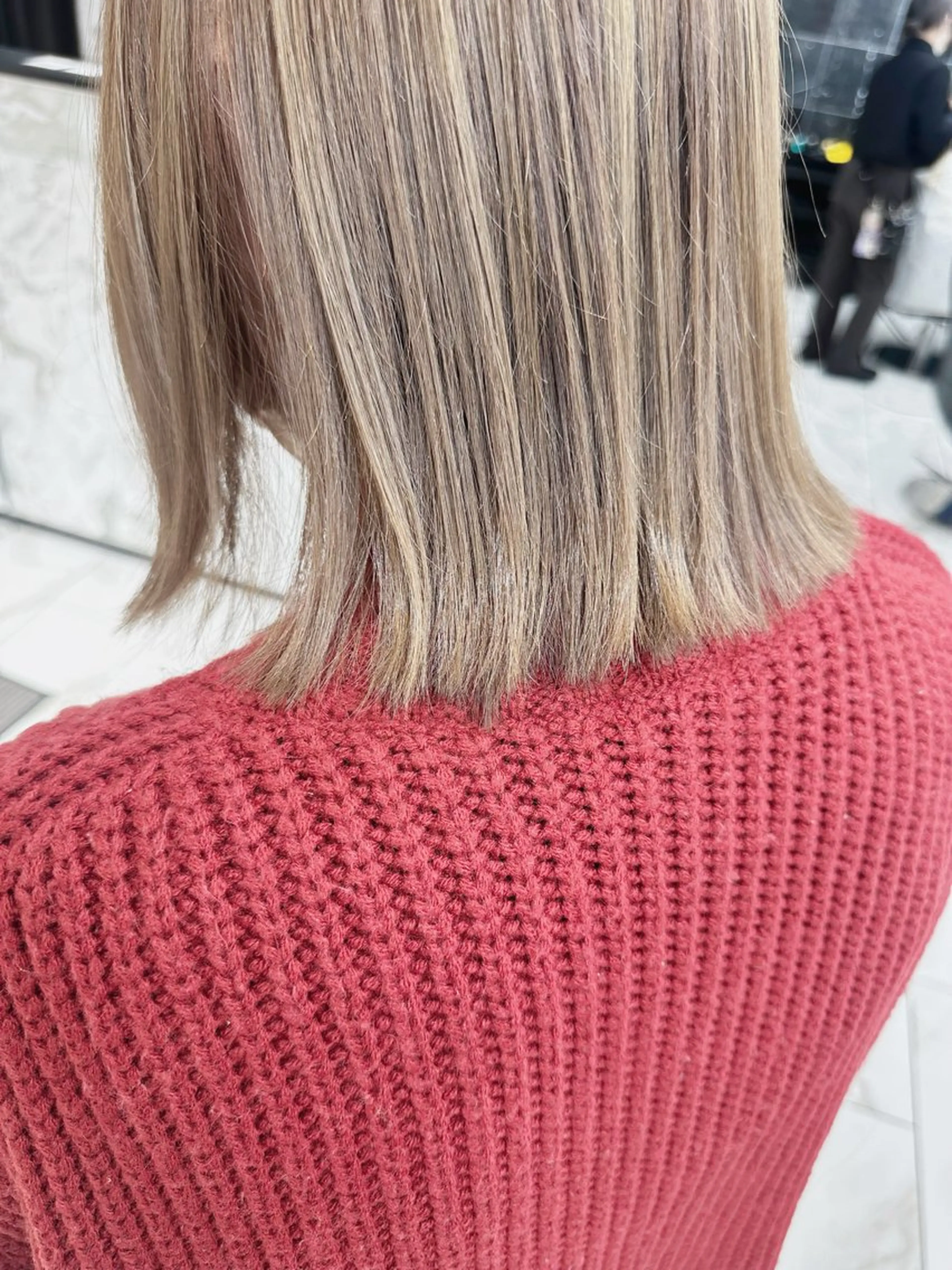 ミディアム カラー むっち〜/ケアカラー /似合わせcutのヘアスタイル