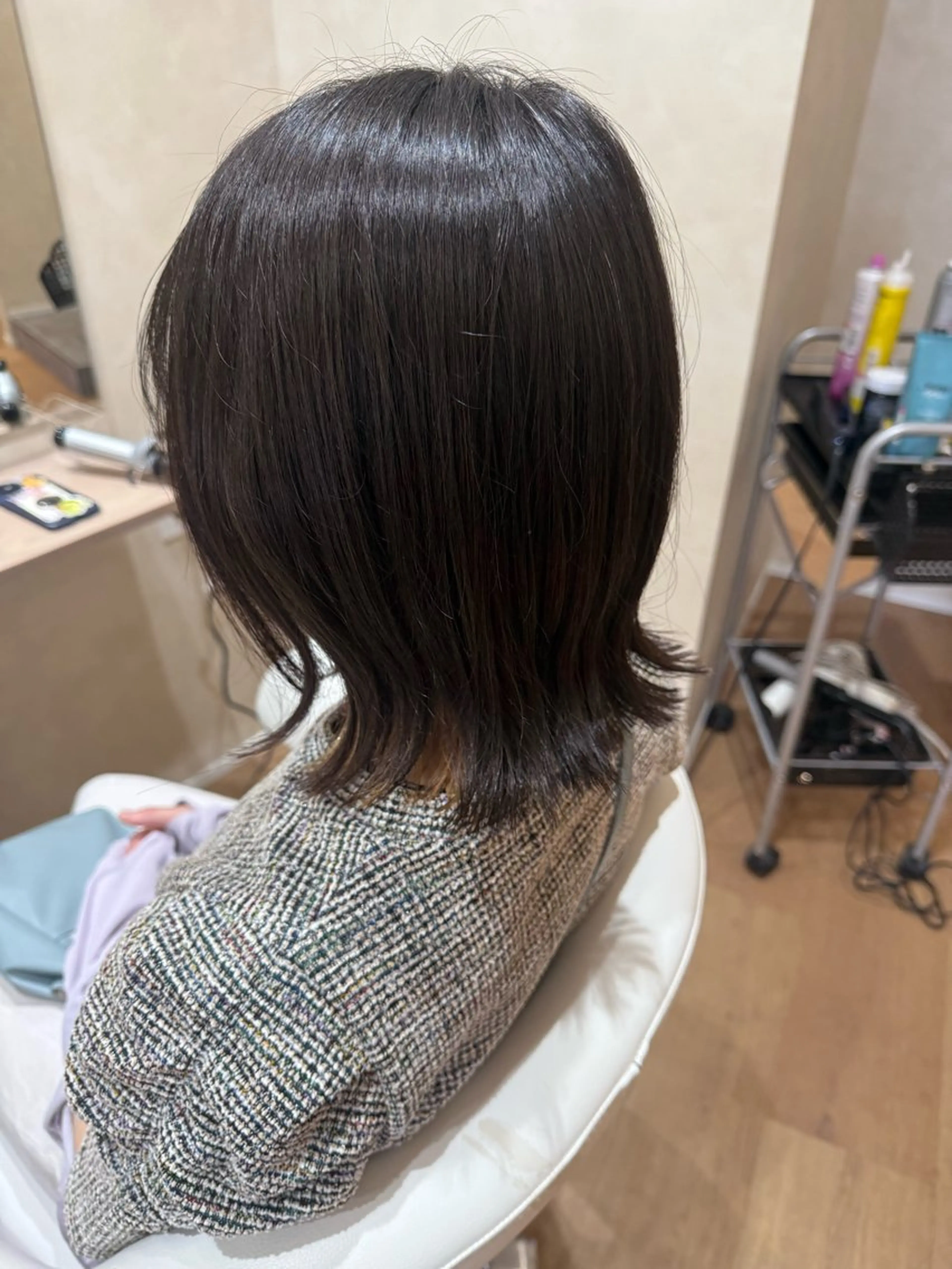 ミディアム カラー 佐藤 凜華のヘアスタイル