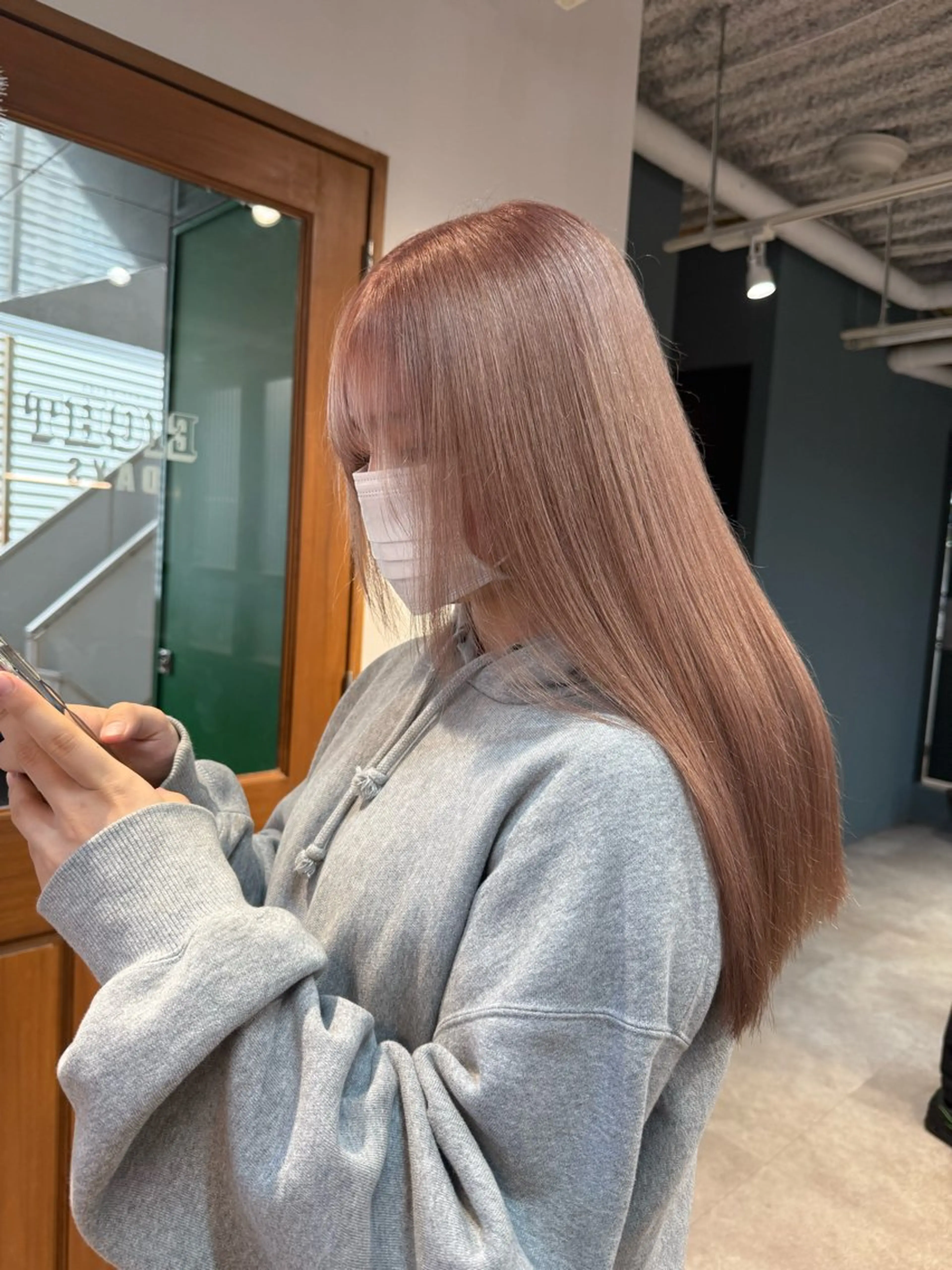 カラー ベージュカラー ピンクカラー ピンクベージュ カット ヘアカラー 🎀 夏秋🎀のヘアスタイル