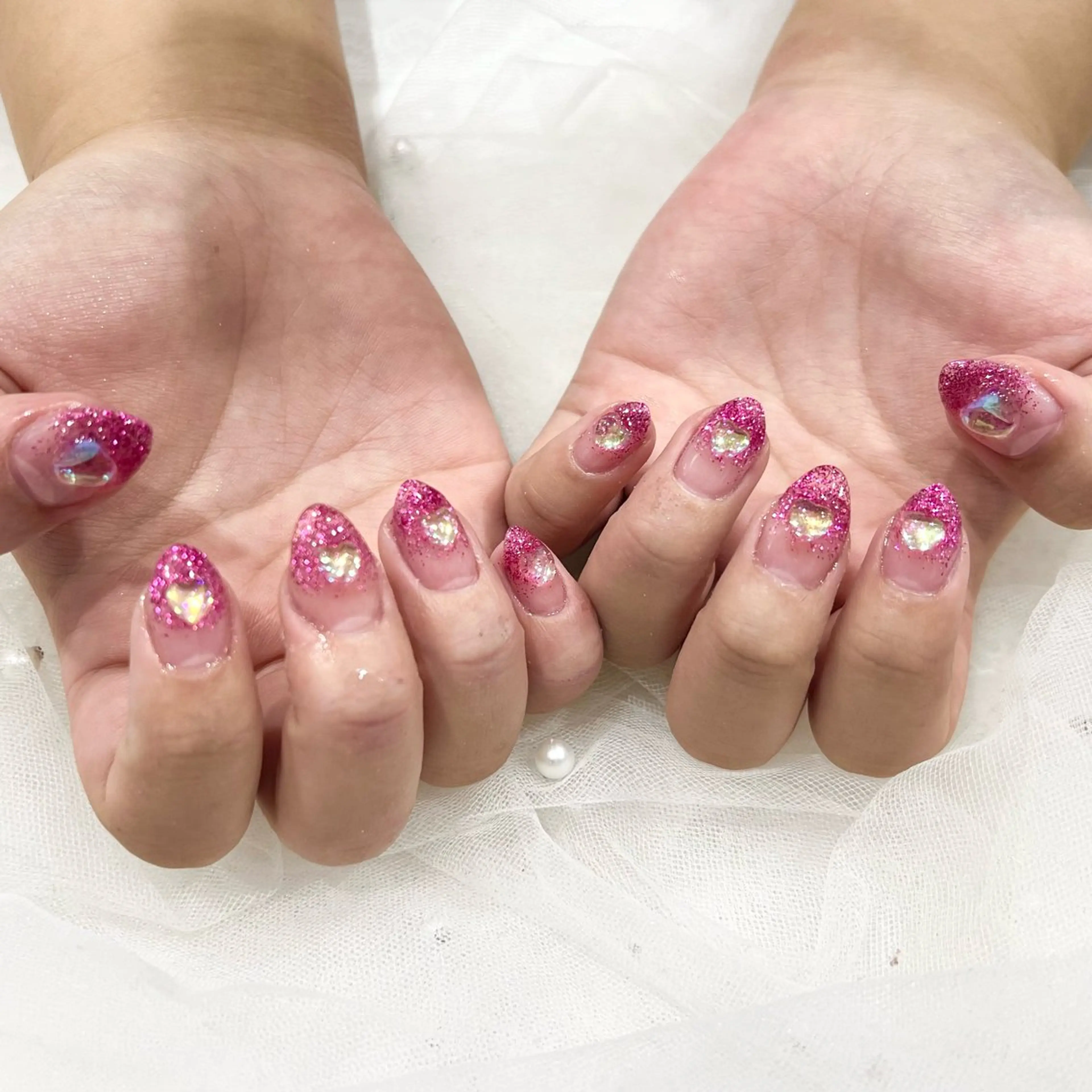 ネイル グラデーション ラメ(グリッター) ラメグラデーション 🧡Shine船橋 鳴海🧡のネイルデザイン