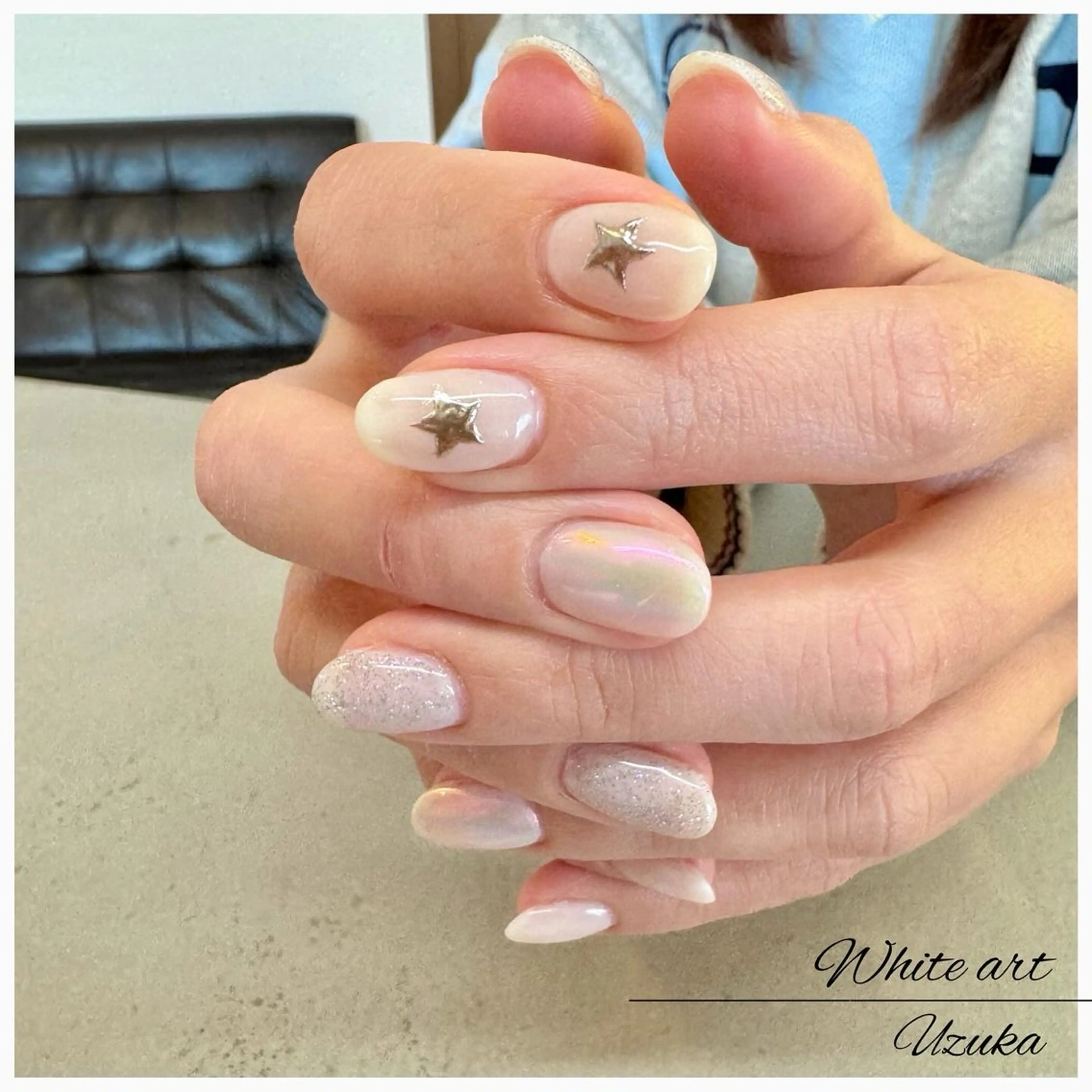 ネイル オーロラネイル ミラーネイル 【 enn 】 Uzuka Yukaのネイルデザイン