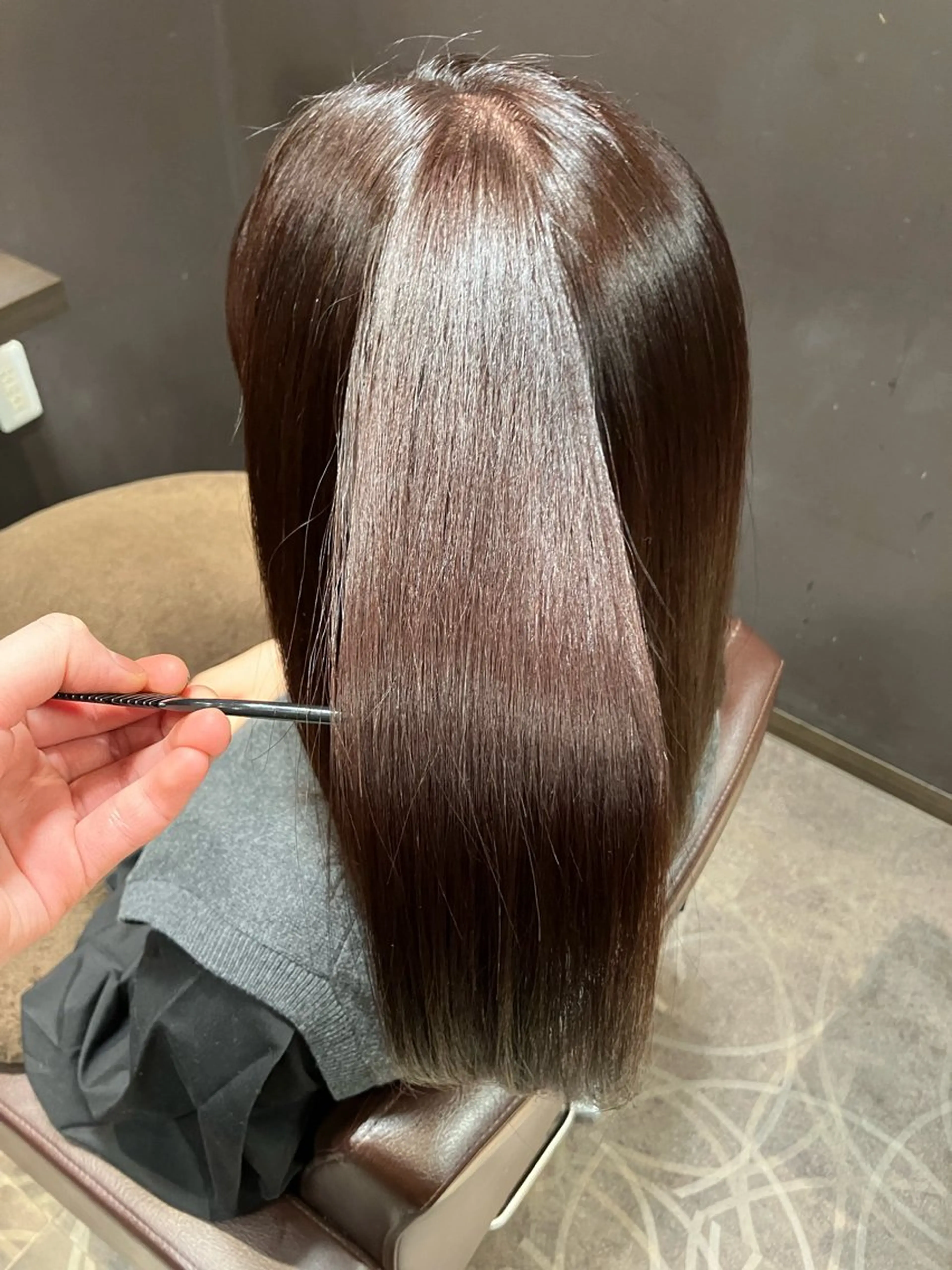 ミディアム カラー ブラウンカラー レッドカラー レッドブラウン 小池 穂果/ 府中のヘアスタイル