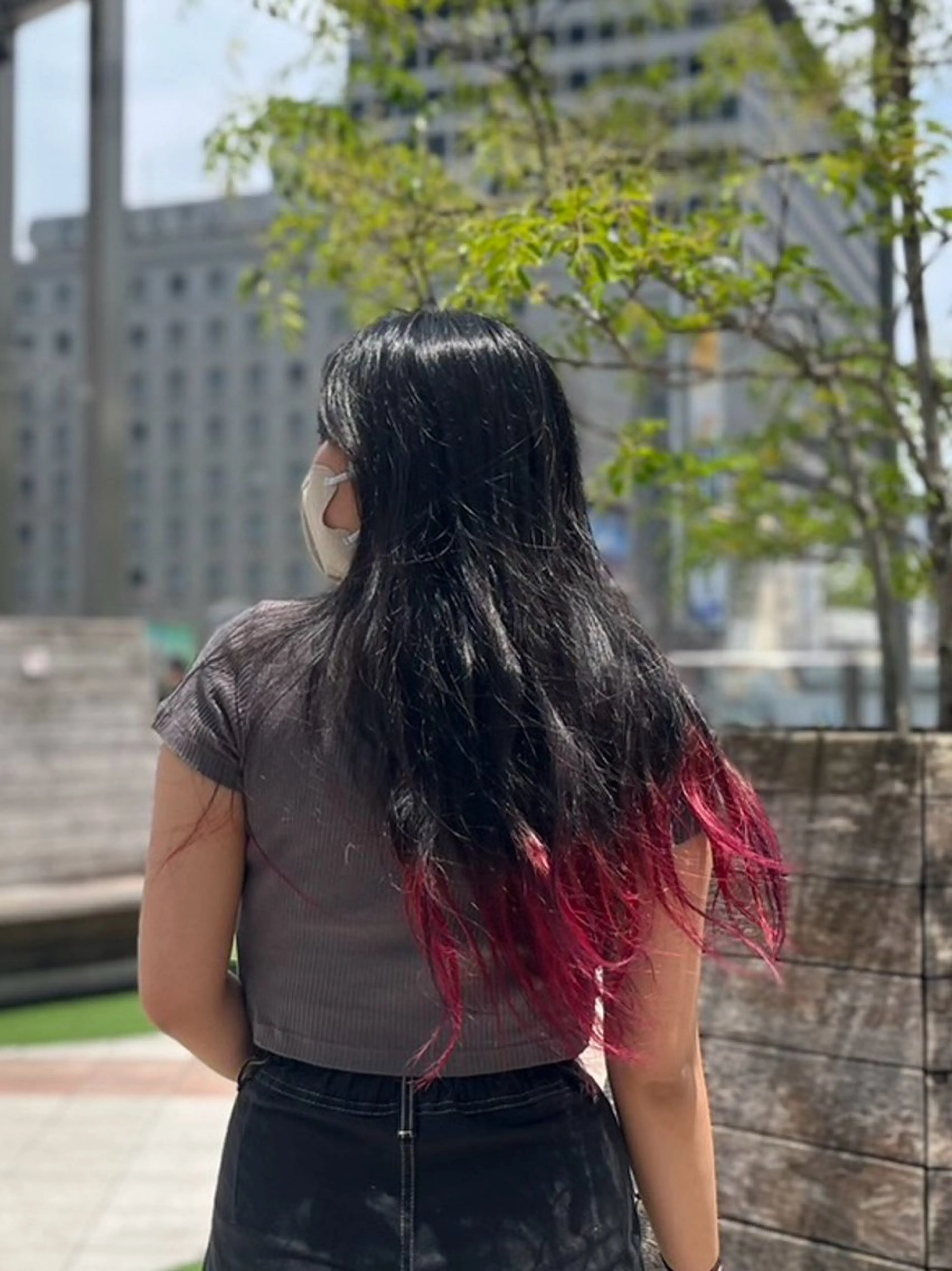 ロング カット ヘアカラー トリートメント 川面 夕華のヘアスタイル