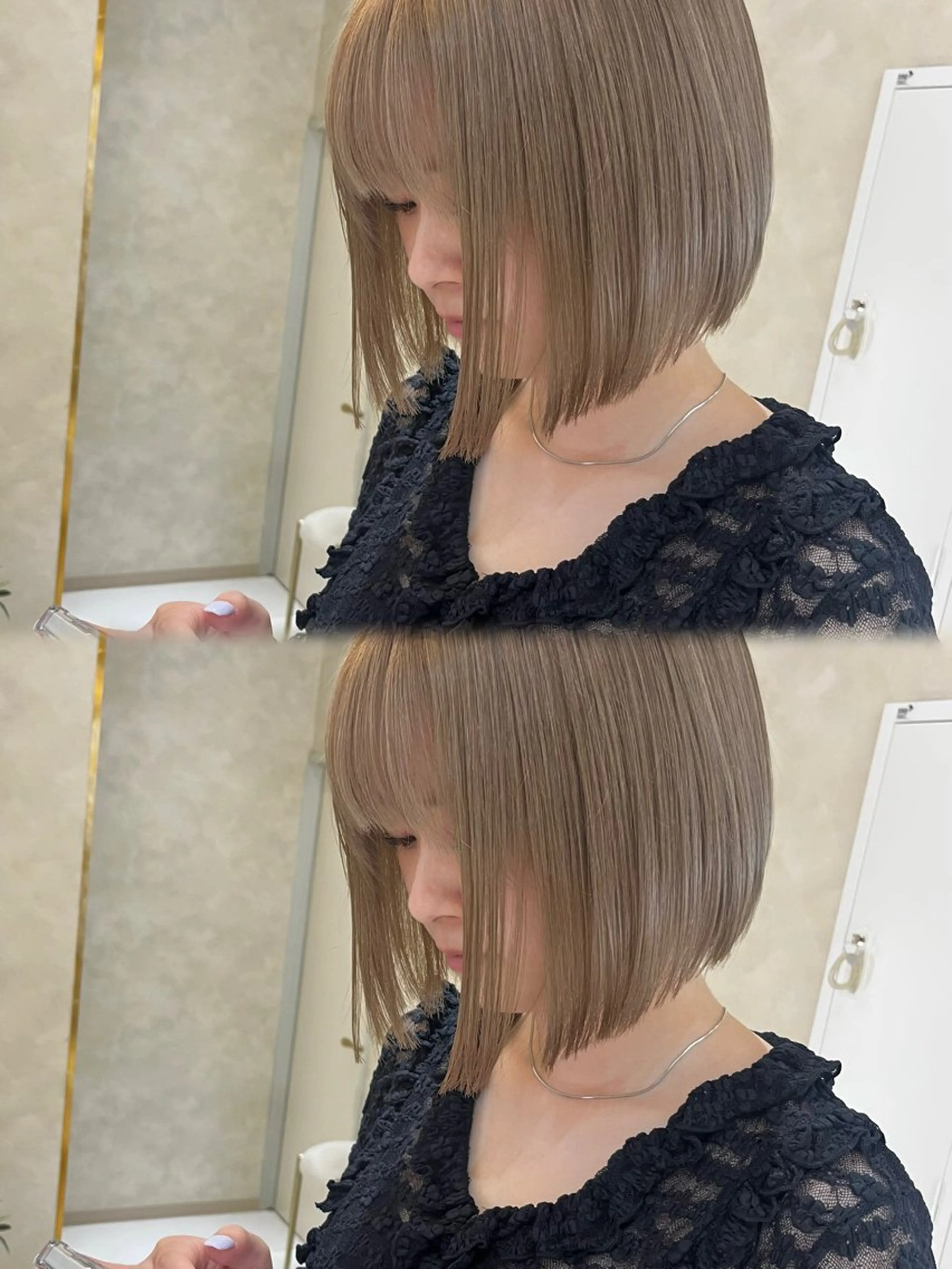 ショート 似合わせカット カット ヘアカラー トリートメント nao🎀zina 透明感/艶髪のヘアスタイル