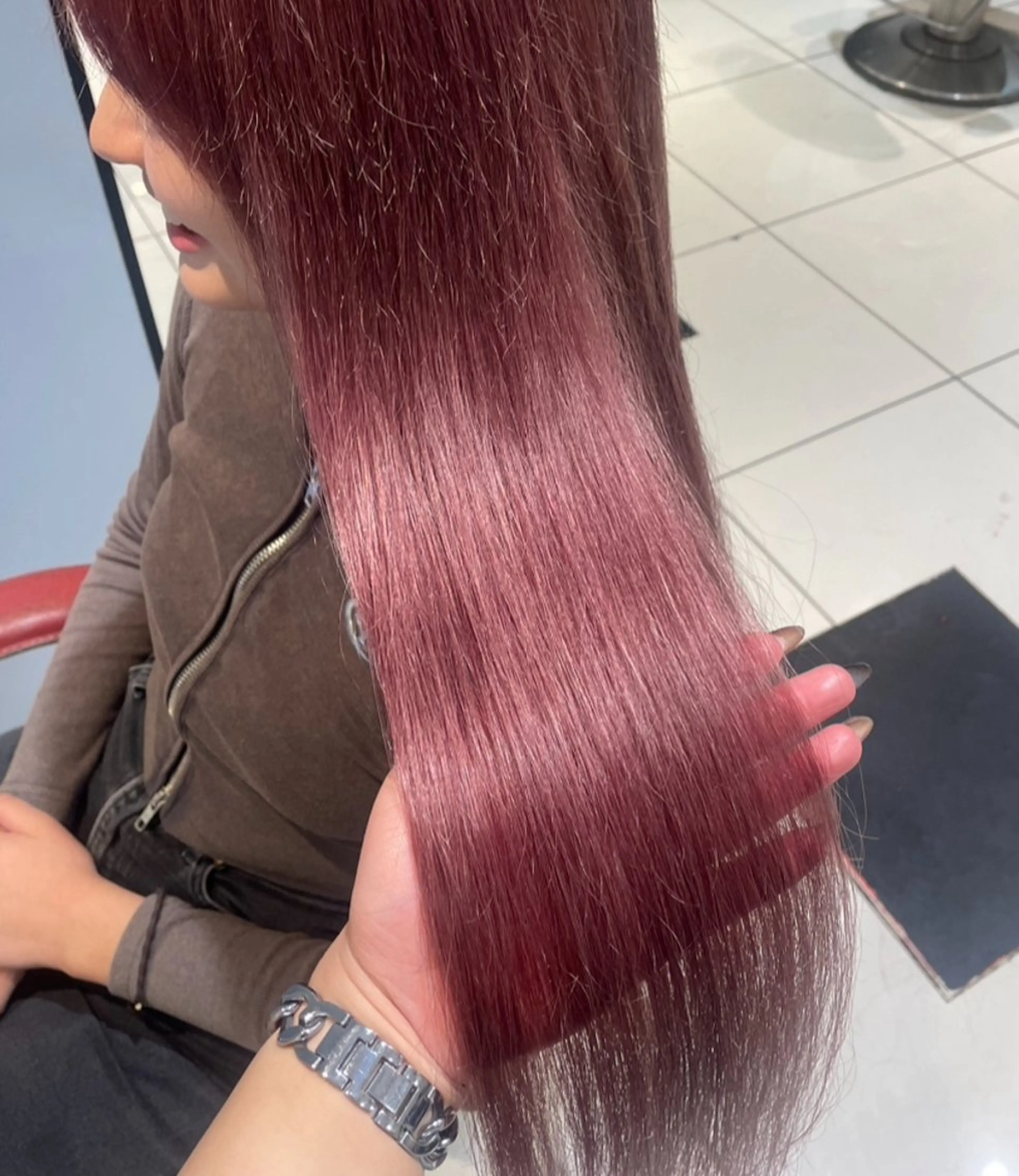 ロング カラー ヘアカラー トリートメント 💞暖色カラー 💞risaのヘアスタイル