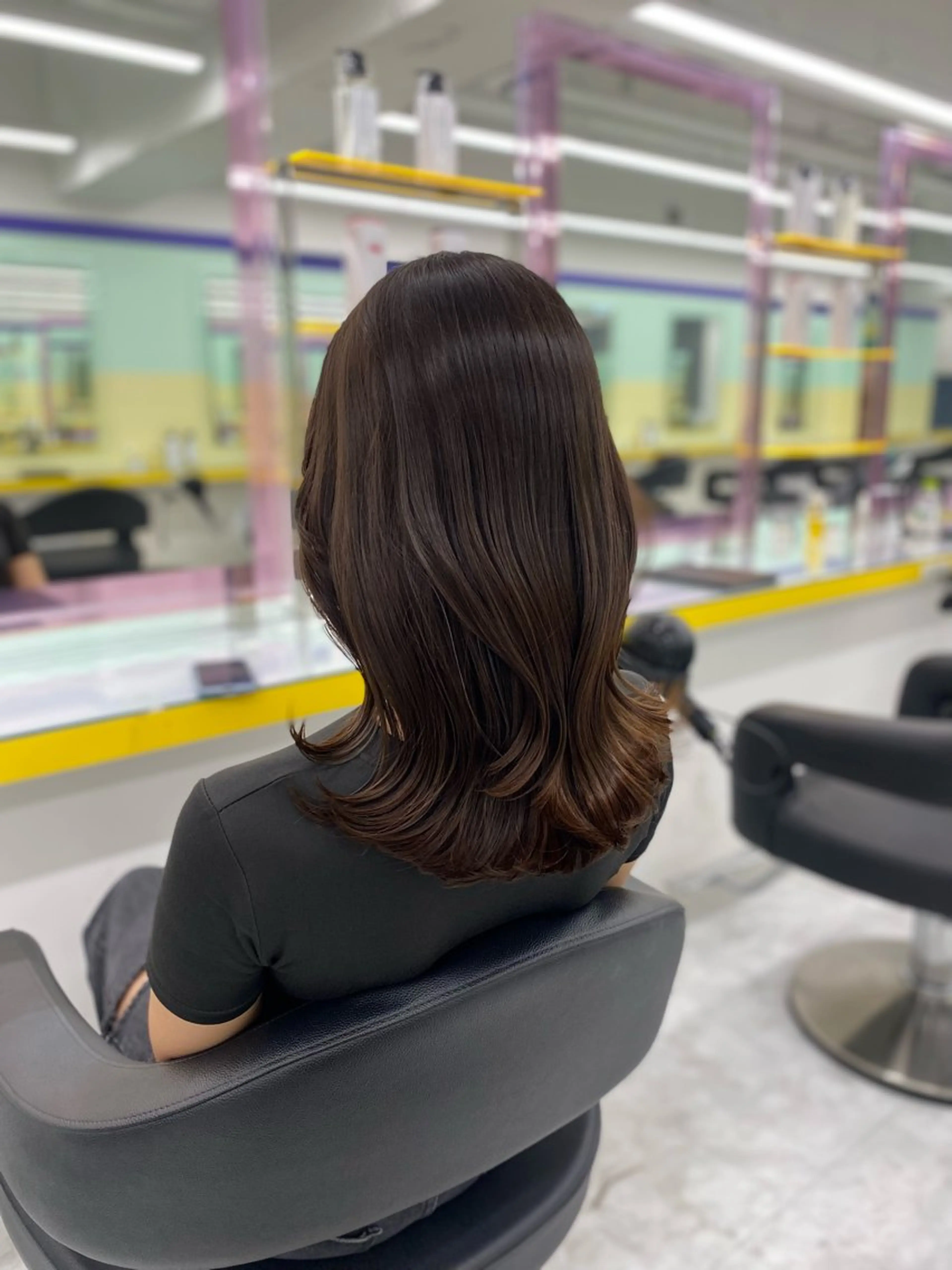 ロング カラー パーマ ヘアアレンジ メンズ キッズ ネイル マツエク・マツパ アイブロウ メンズブリーチ ブリーチ ブラウンカラー ショコラブラウン 透明感カラー Lumo所属・💖横浜ブリーチなし 💖MIHOのヘアスタイル