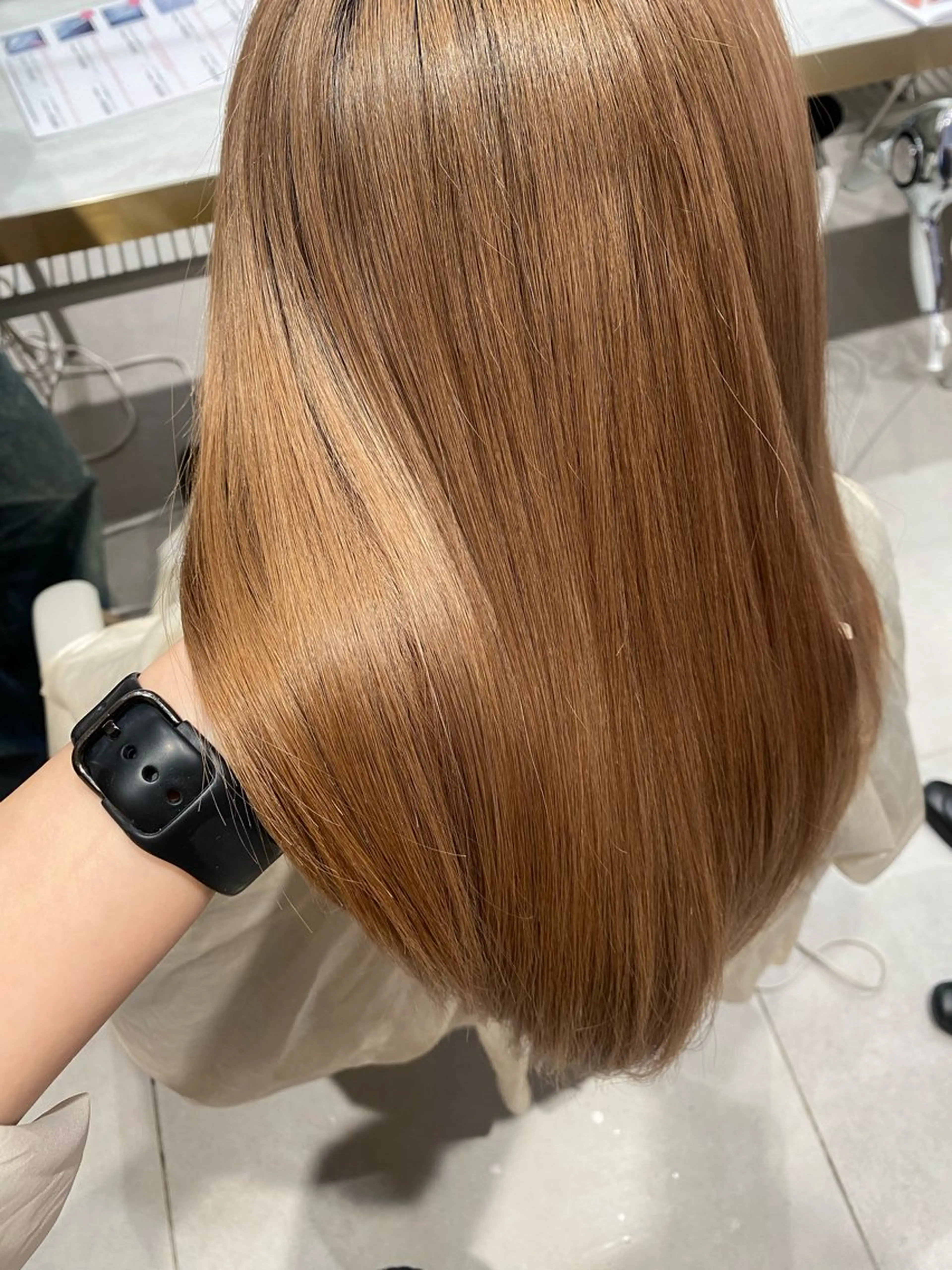 ロング カラー パーマ ヘアアレンジ ブリーチ レイヤーカット ロング トリートメント トリートメント ヘアセット 小野寺瑞希 /最小顔カットのヘアスタイル