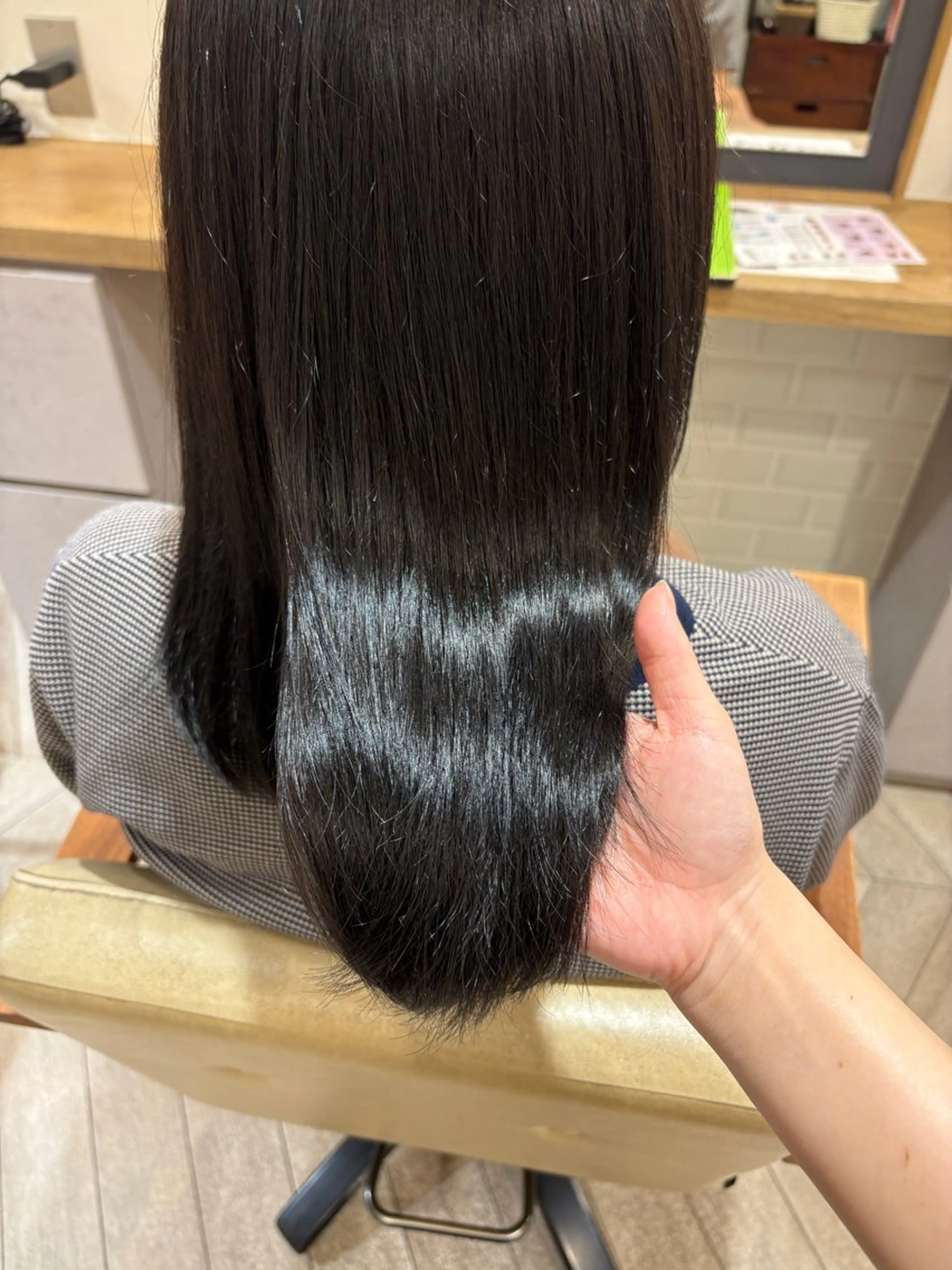 ミディアム ヘアカラー 川崎 唯華のヘアスタイル