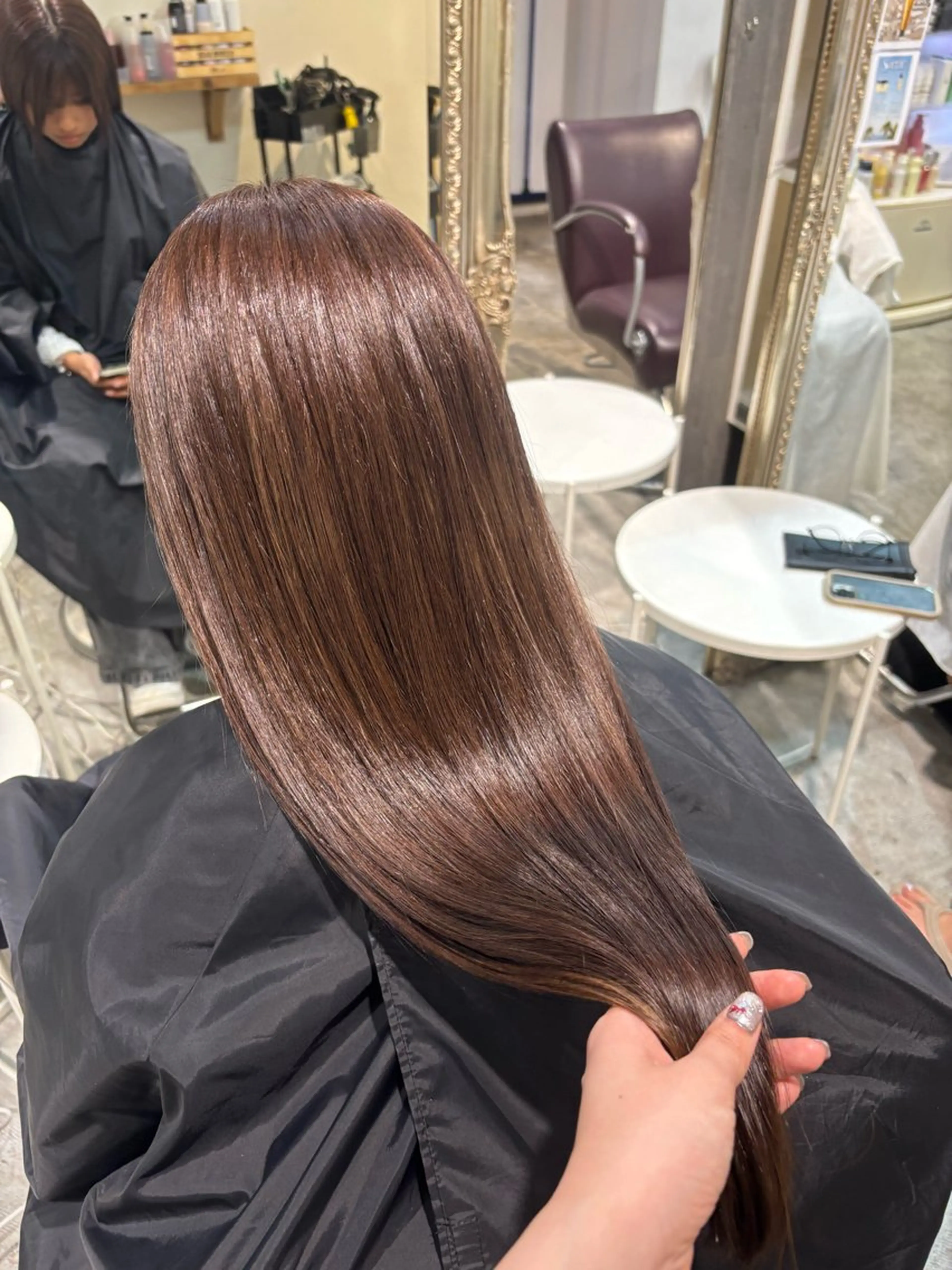 ロング カラー ヘアカラー トリートメント AMRITA omotesando所属・艶ｶﾗｰ･:*個性派 ﾈｲﾙ🦋mire-のネイルデザイン