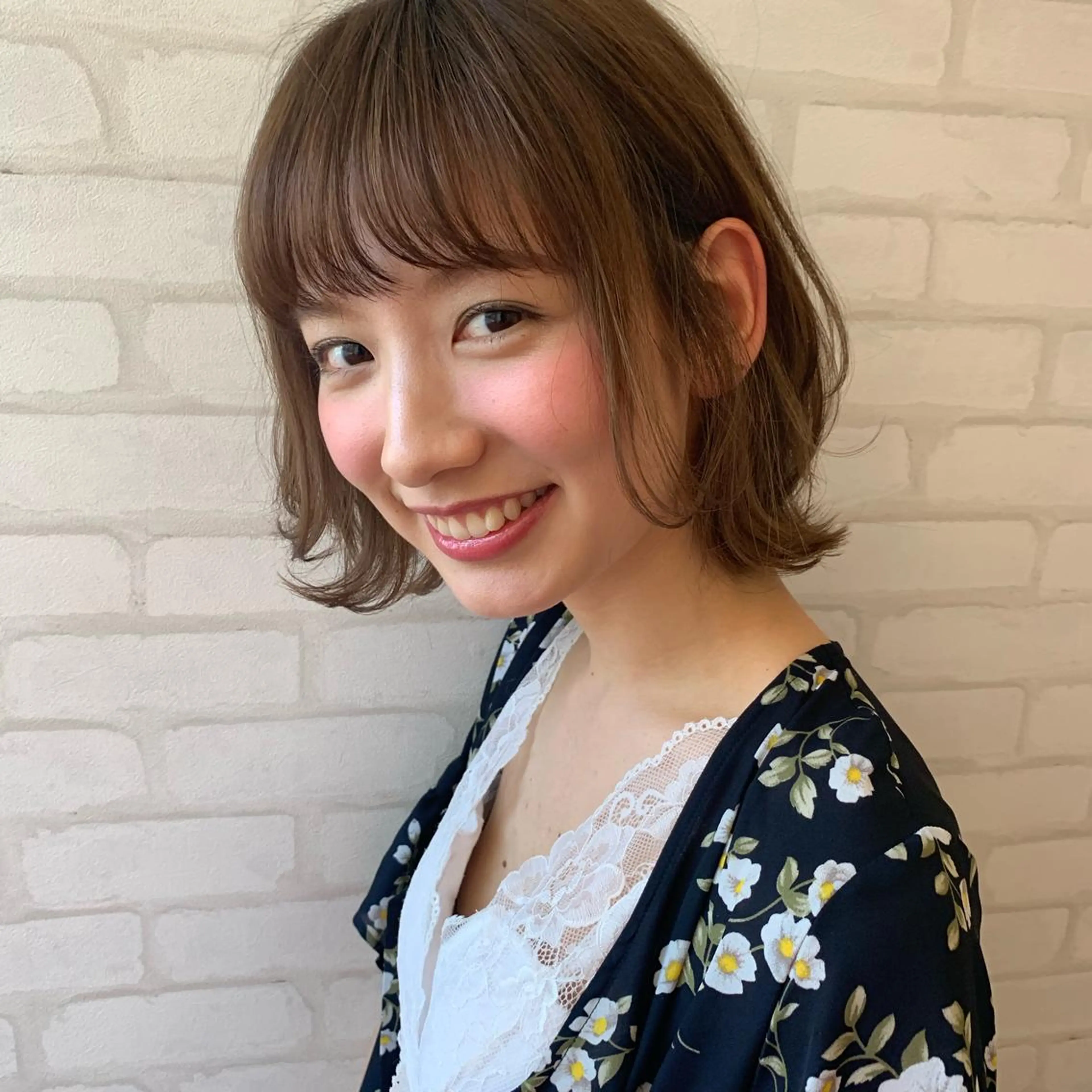 ミディアム カット ヘアカラー トリートメント 高橋 一矢のヘアスタイル