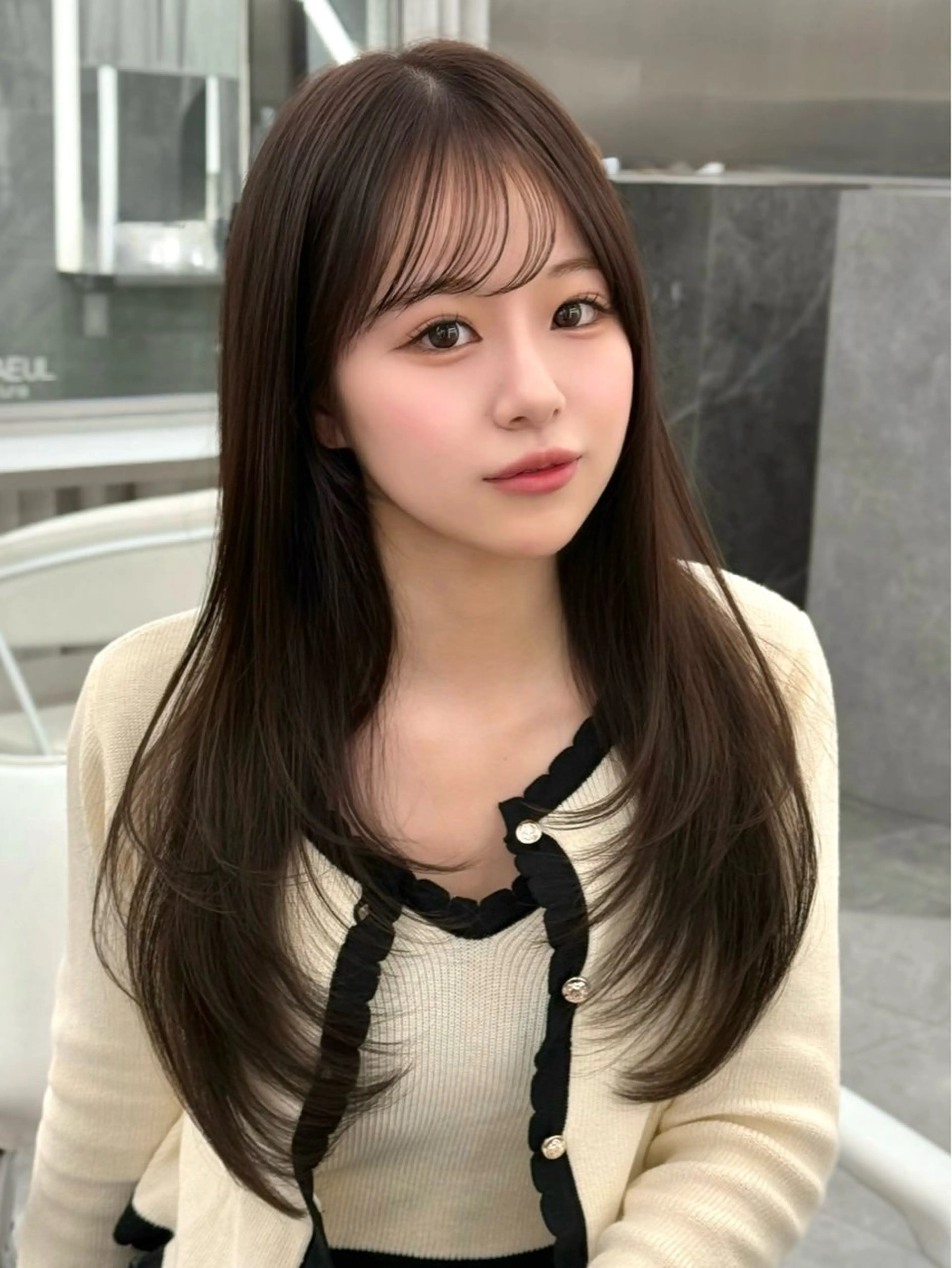 ロング カラー カット ヘアカラー トリートメント MAEUL luna所属・前髪顔周り/レイヤー 韓国/桔川恒のヘアスタイル