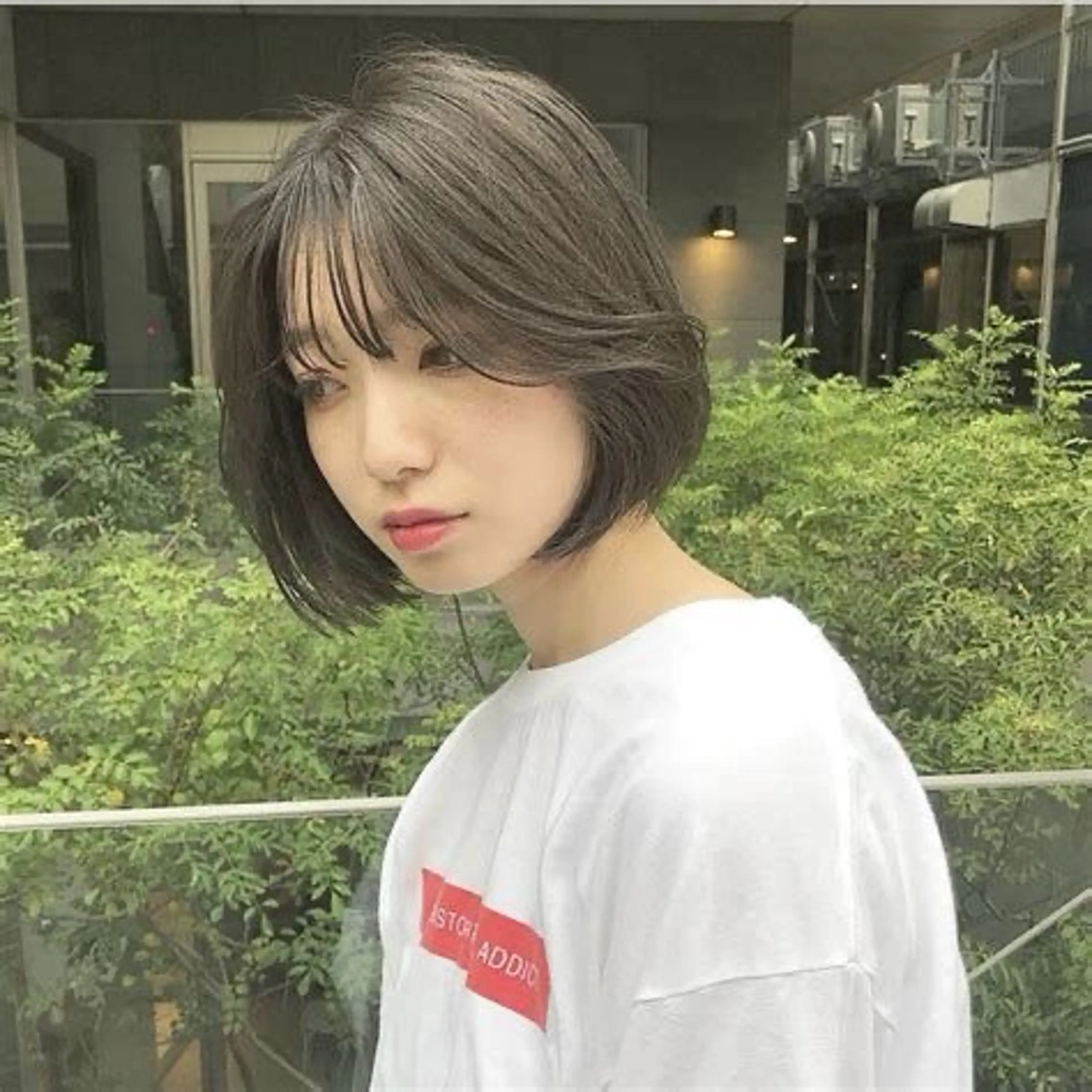 ショート 切りっぱなしボブ ボブ 顔周りカット 韓国風ヘア 藤田 明輝のヘアスタイル