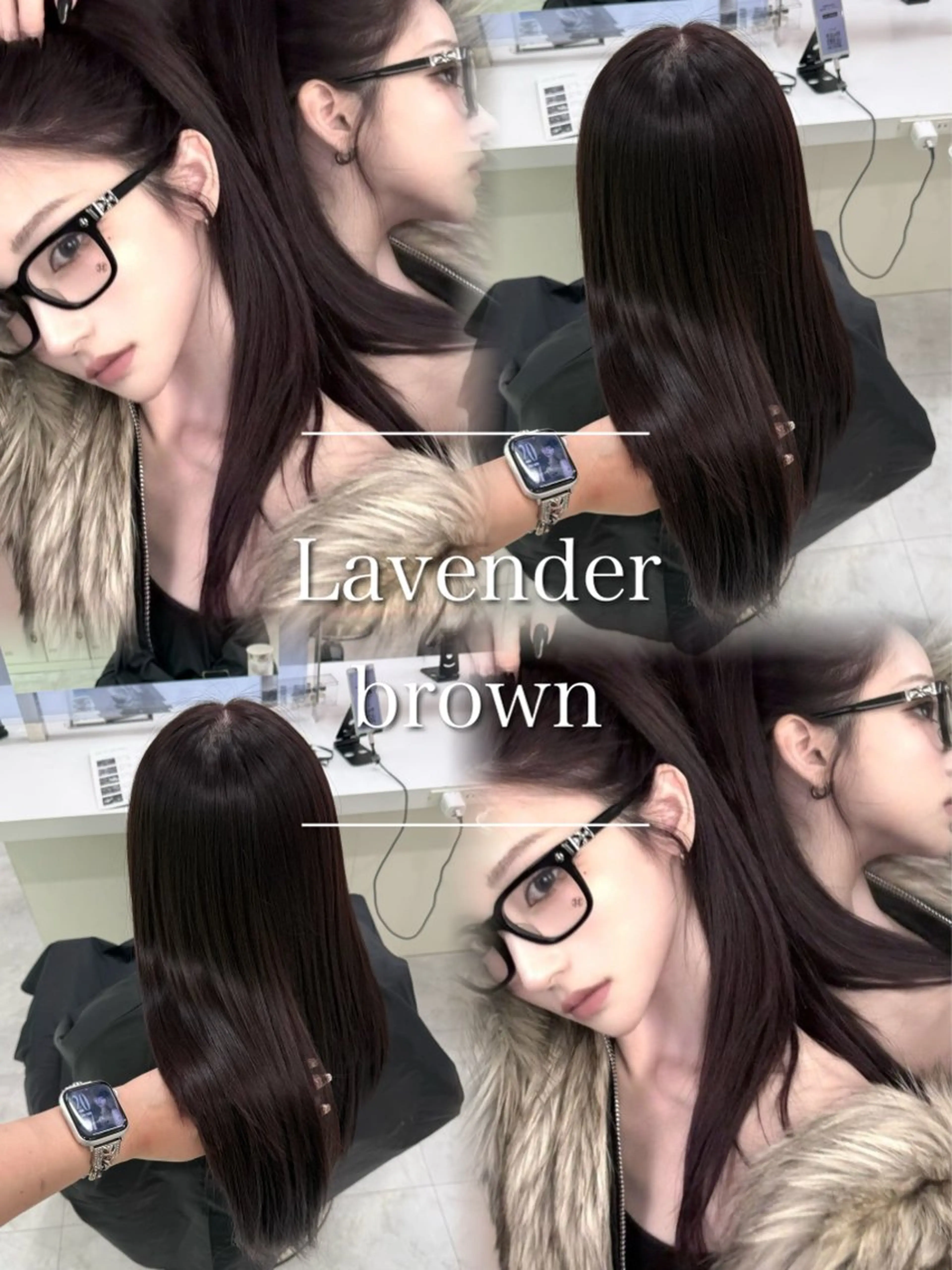 ロング カラー ヘアカラー トリートメント 韓国風暗髪🐈‍⬛ KOUMI🪽のヘアスタイル