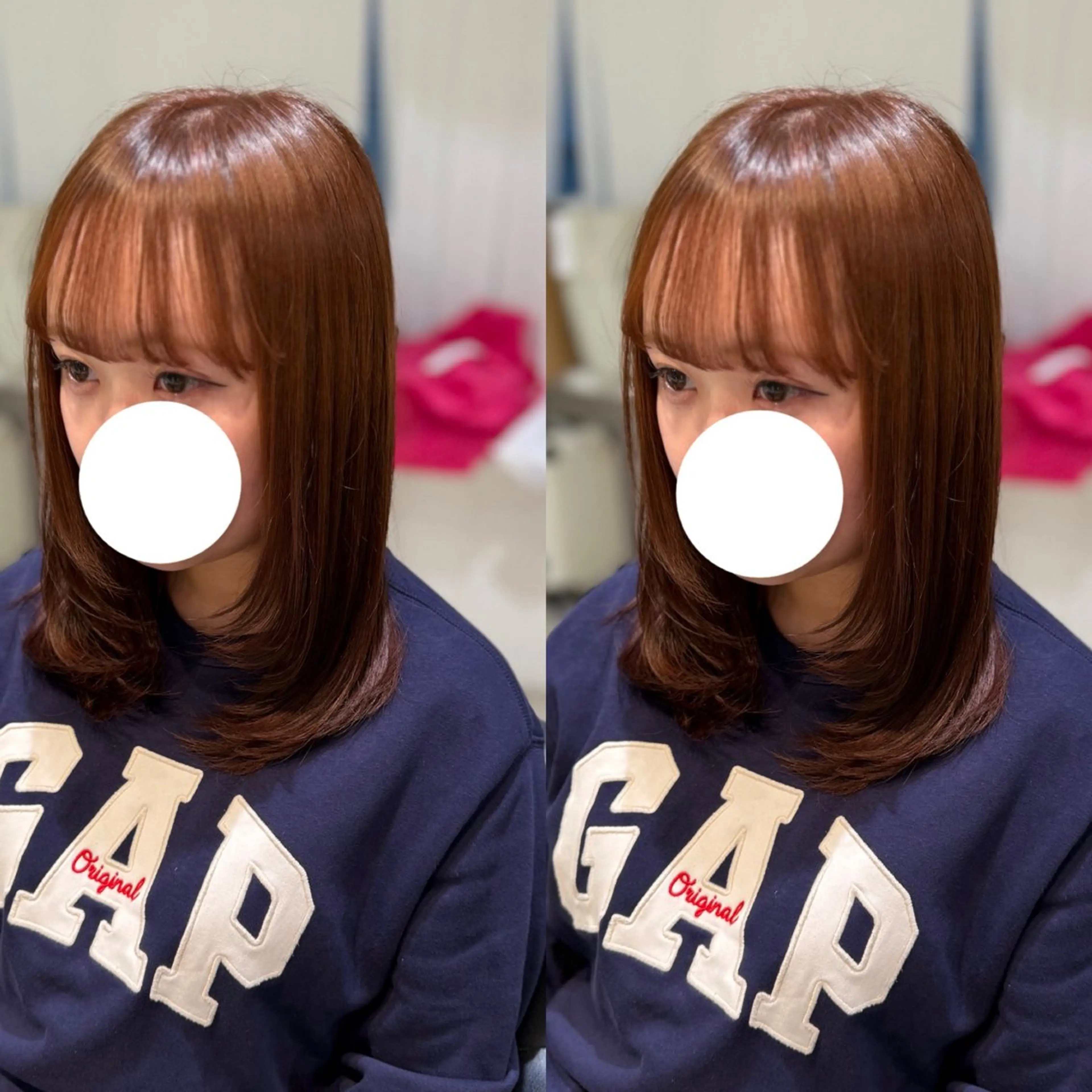 ミディアム カラー ブラウンカラー チョコレートブラウン レイヤーカット カット ヘアカラー 暖色カラー/ ストレート/くるみのヘアスタイル