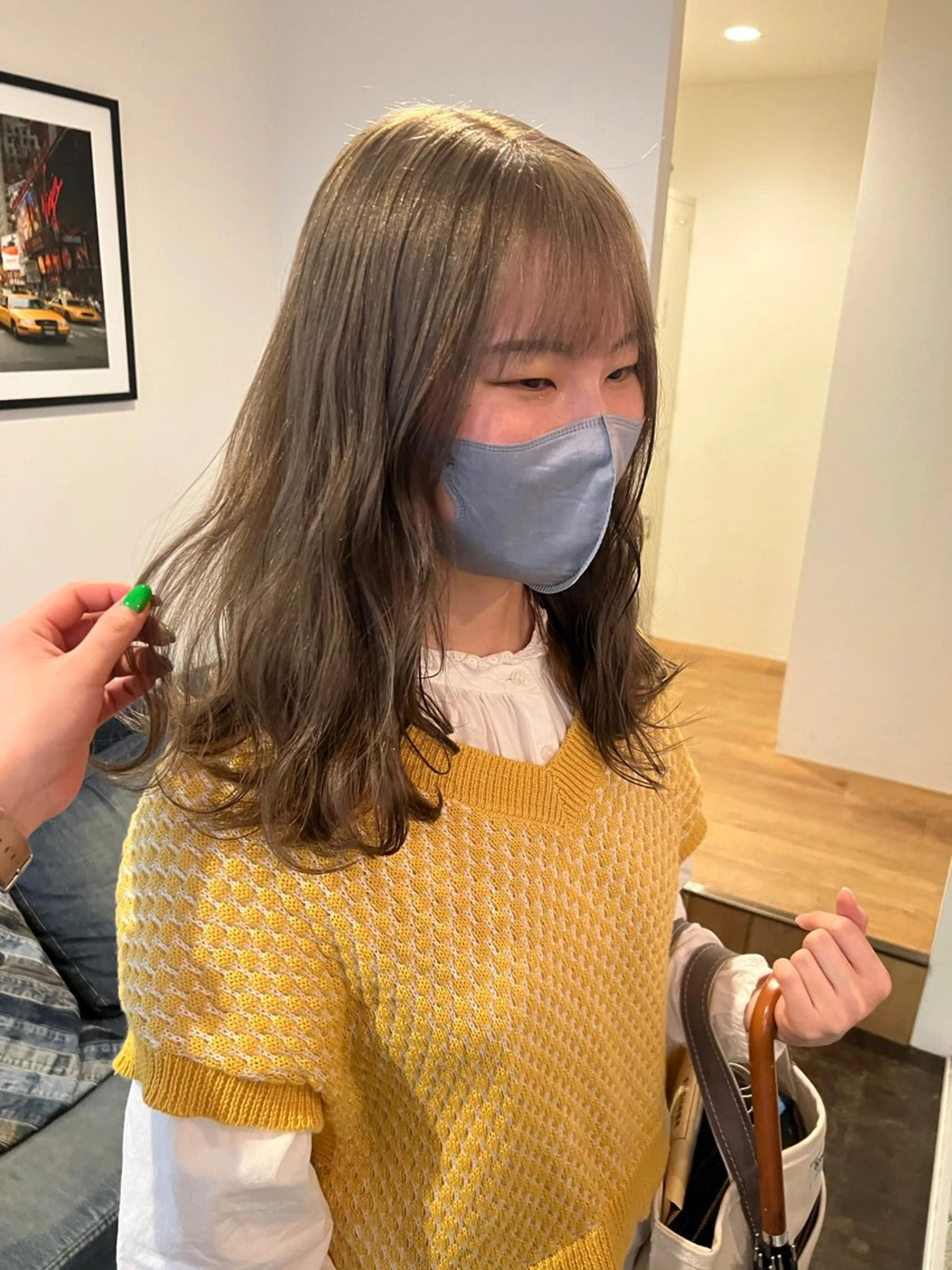 ミディアム ヘアカラー ヘアセット 大泉 美久のヘアスタイル