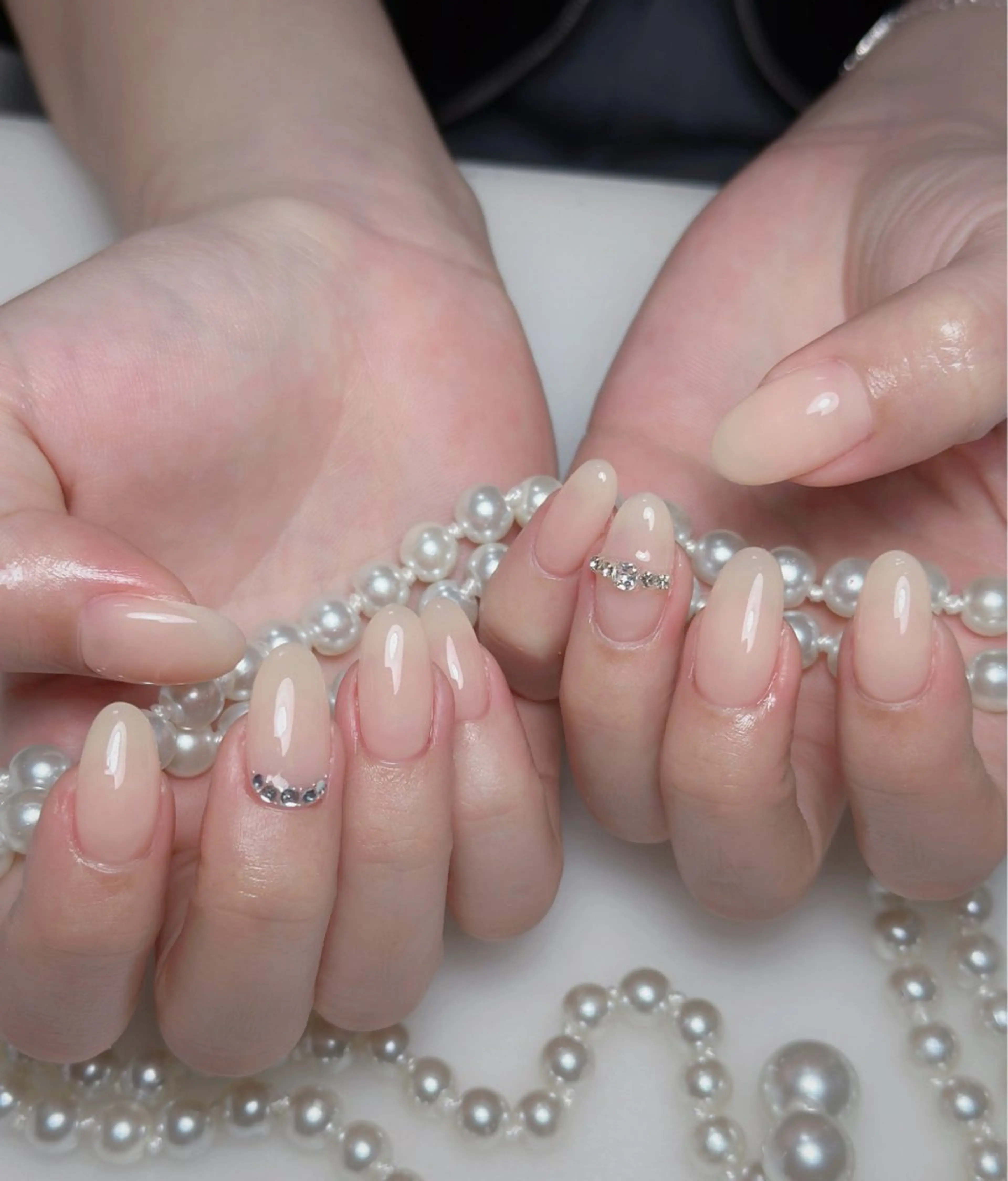 ネイル オーロラネイル 長さ出し フットネイル 韓国ネイル ラメ(グリッター) ハンドネイル 👍thumbs up nail👍のネイルデザイン