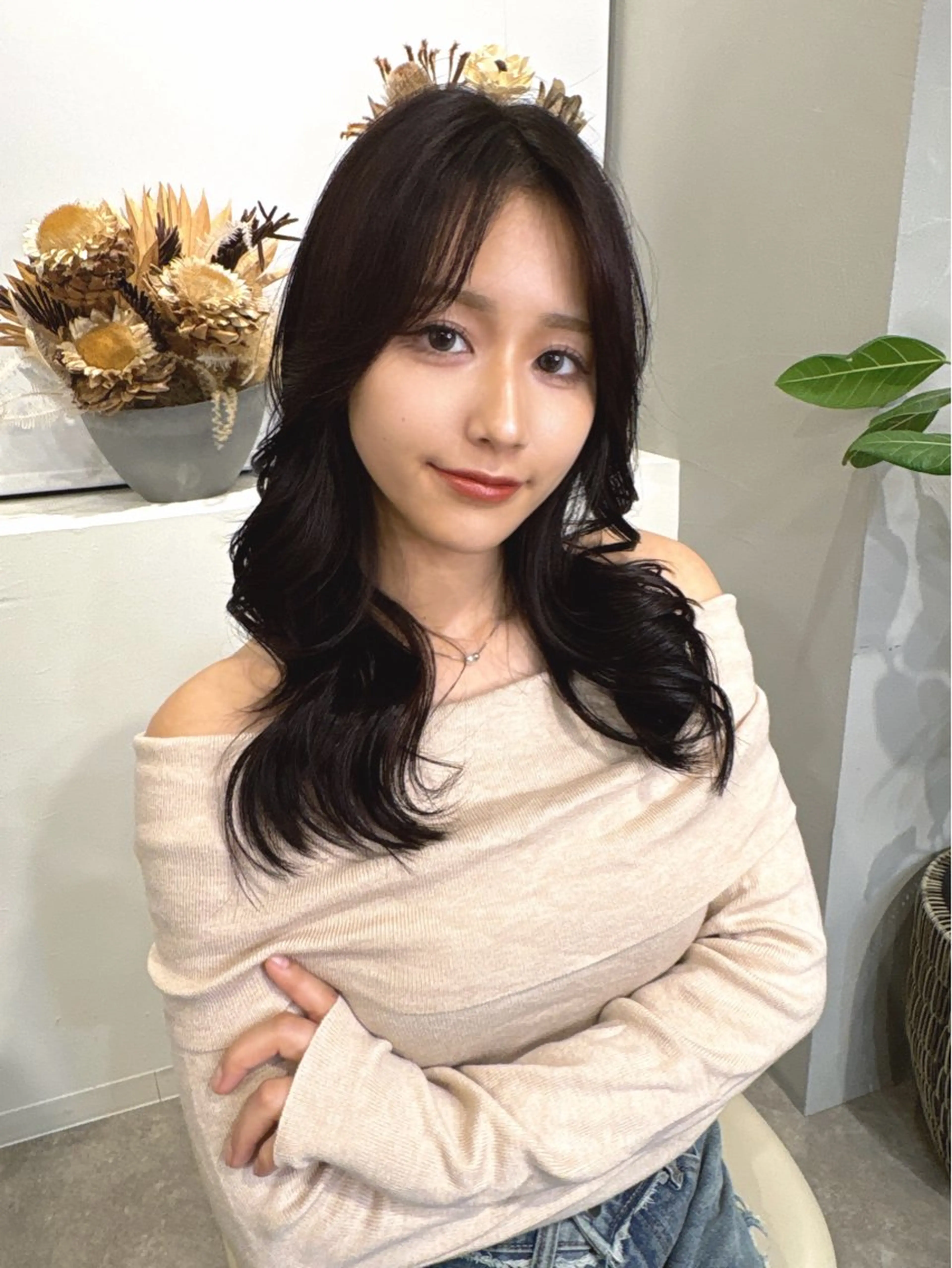 ロング カット ヘアカラー akane/ 縮毛矯正/暖色のヘアスタイル