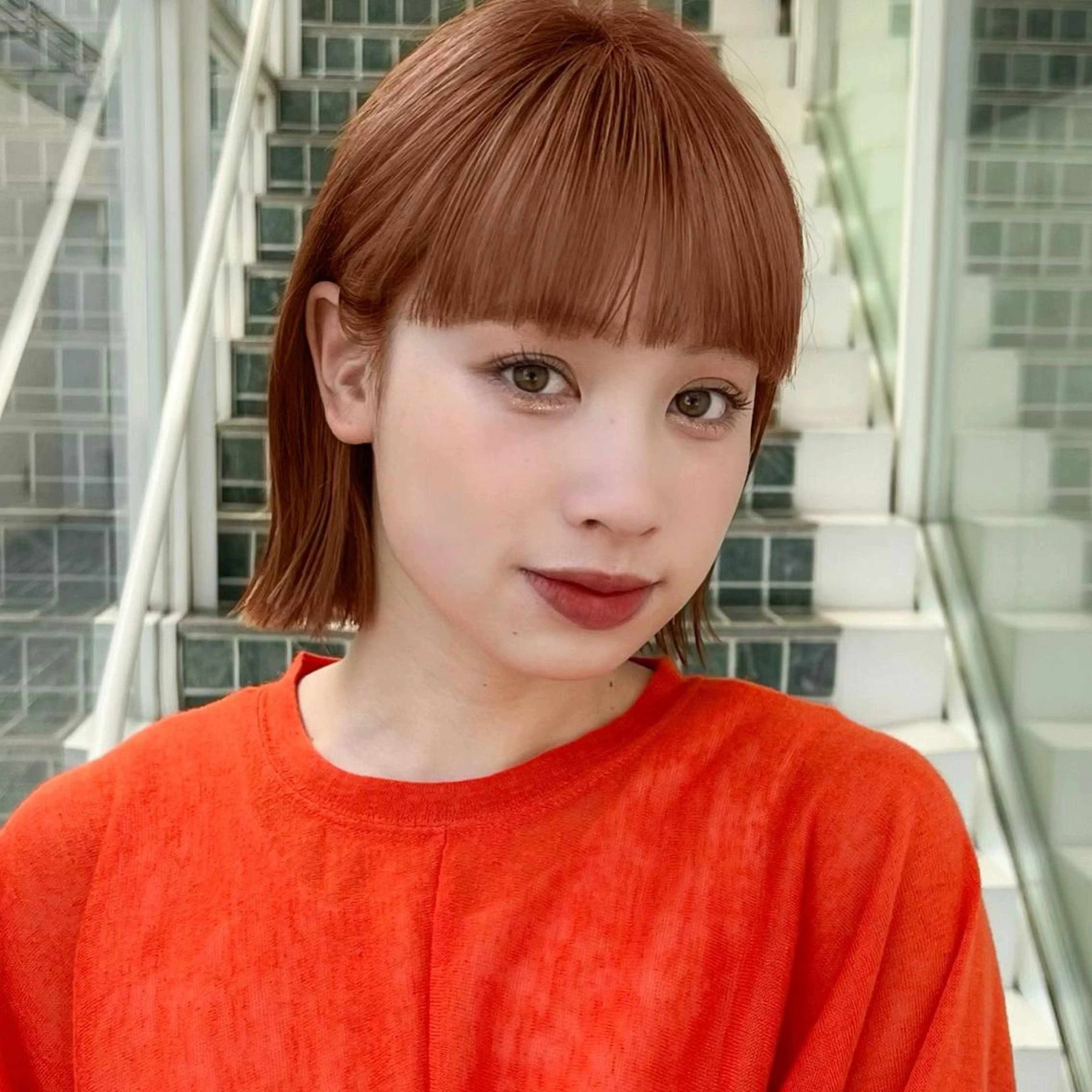 ミディアム カラー 🎧パーソナルケア/ 透明感カラー/ミユのヘアスタイル