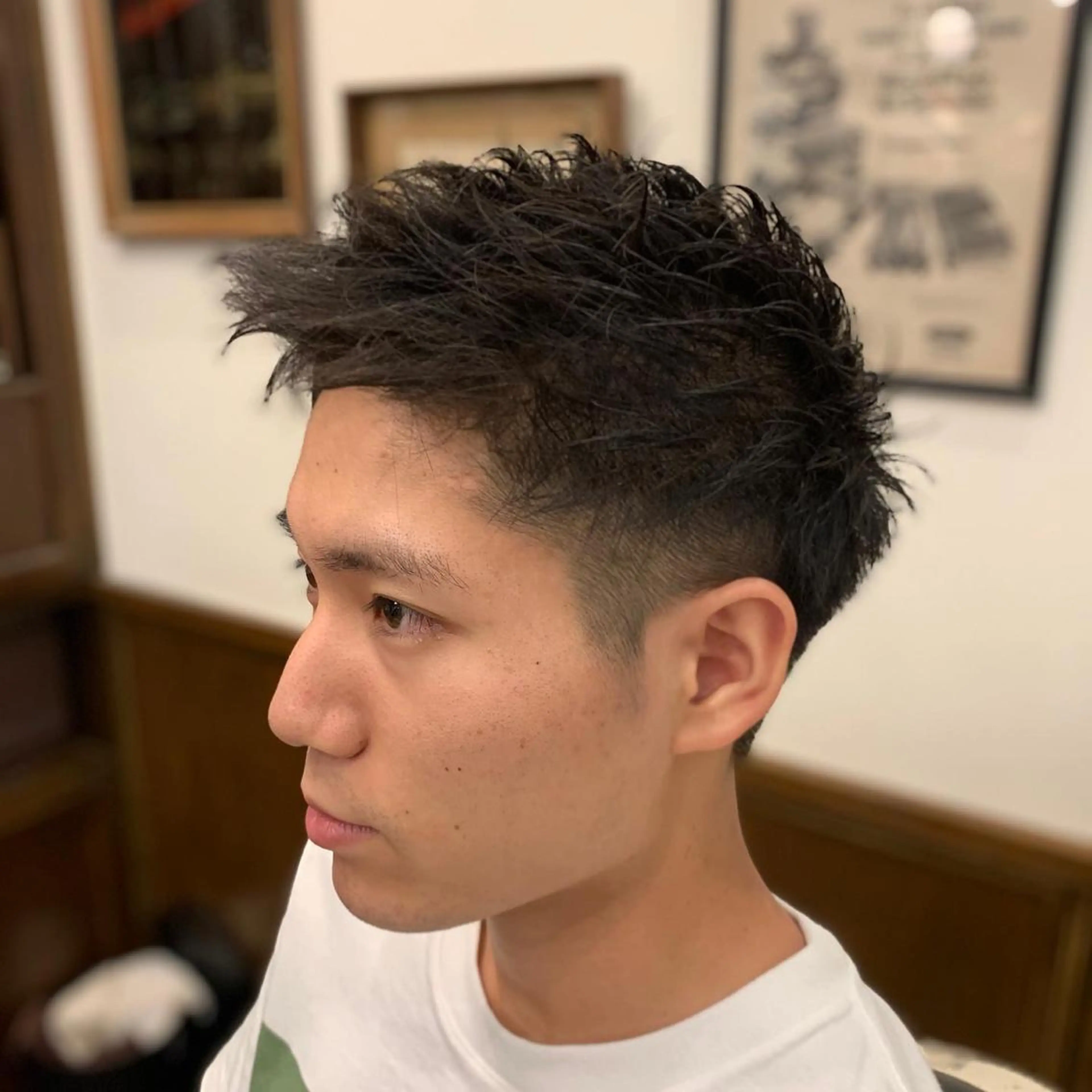 ショート パーマ メンズ HIROGINZA ヒロ銀座 青山所属・マツオ リュウホウ🐉のヘアスタイル