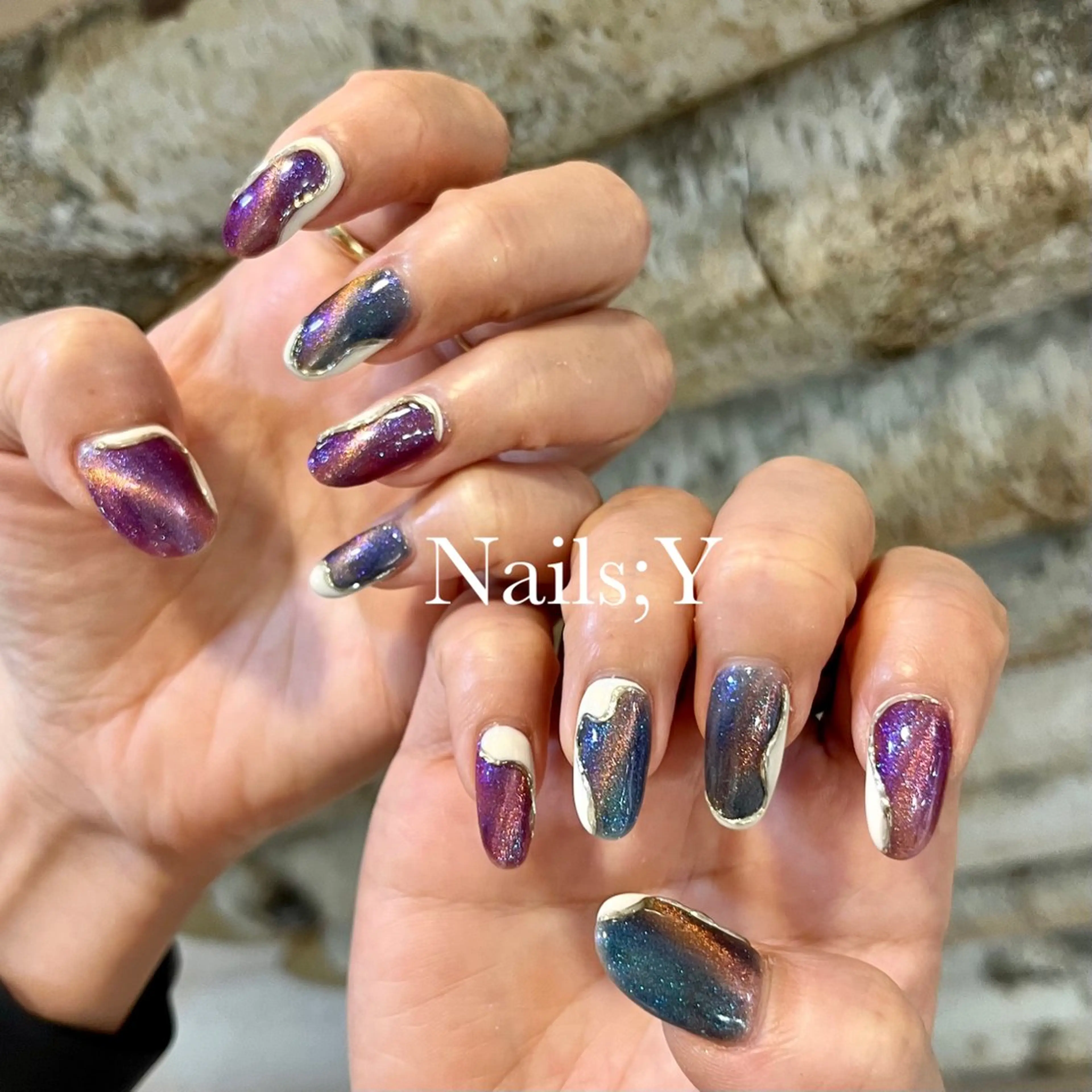 ネイル ジェルネイル マグネットネイル パラジェル ハンドネイル yo koのネイルデザイン