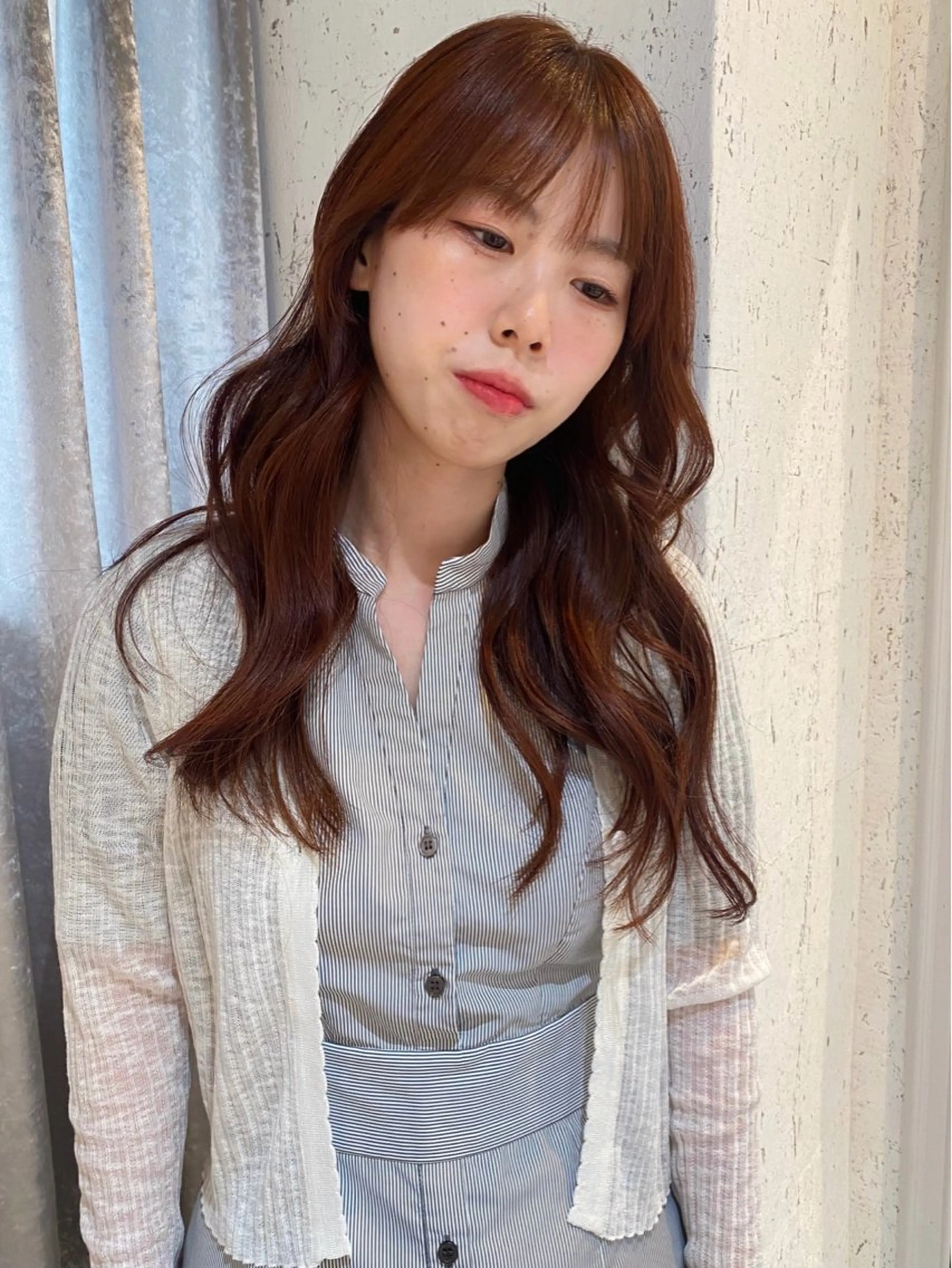 ロング カラー ブリーチ ブリーチなしカラー カット ヘアカラー トリートメント mai / linoah˚✧のヘアスタイル