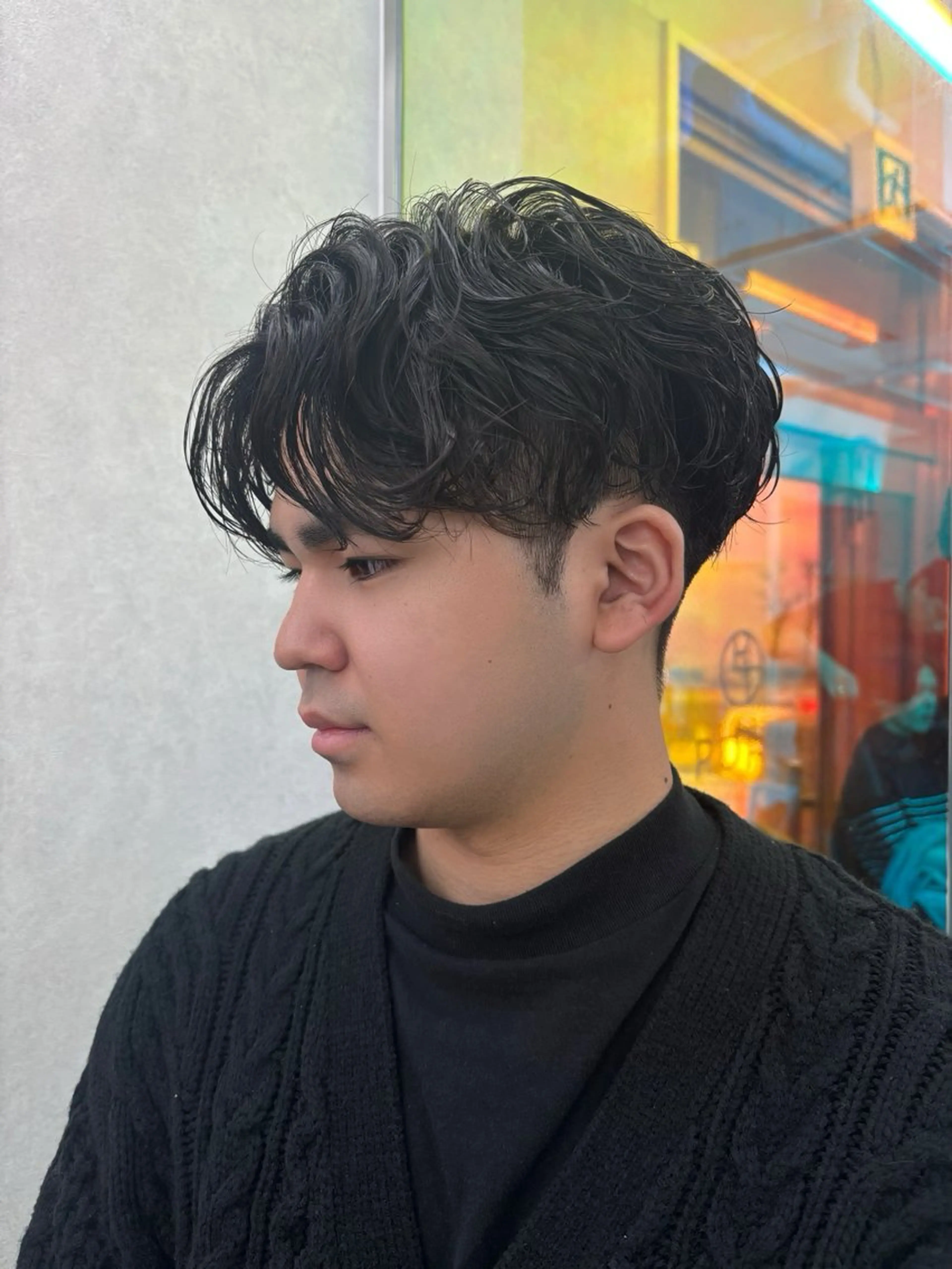 ショート カット パーマ ✨️センターパート/ 曲がる縮毛矯正✨️のヘアスタイル