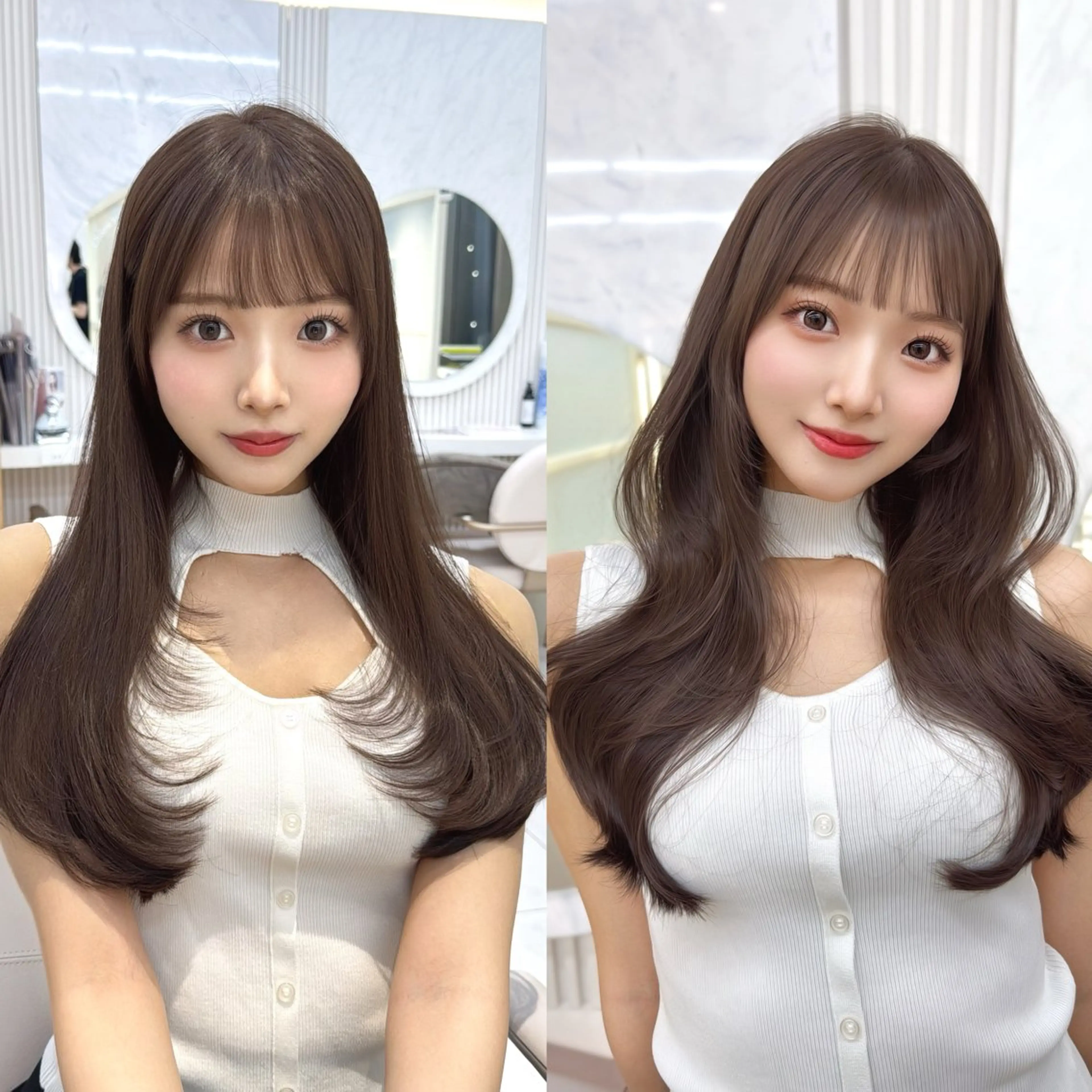 ロング レイヤーカット/ 顔まわり/アオイのヘアスタイル