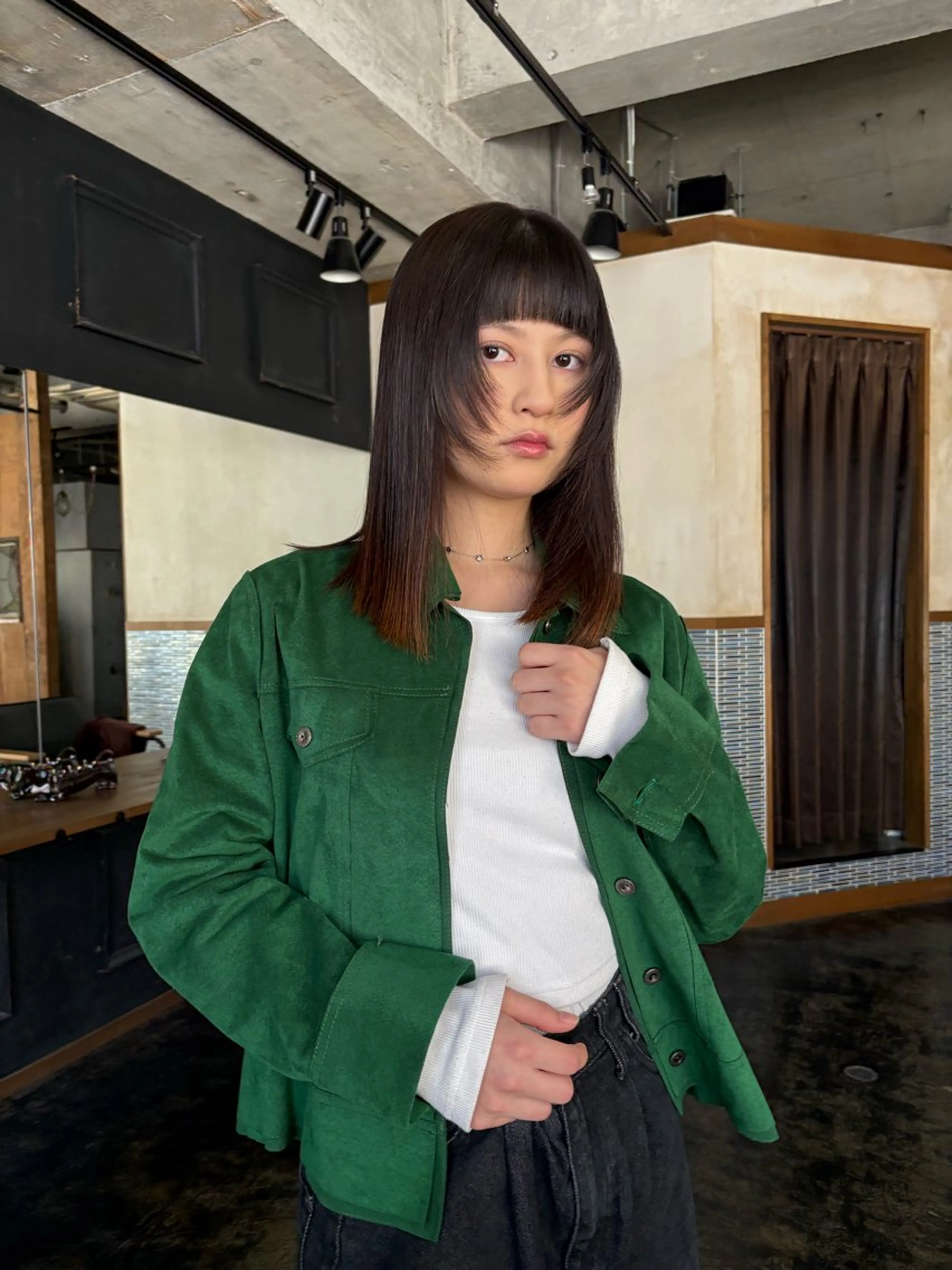 ミディアム 透明感|グレージュ 🌘/青空soraのヘアスタイル