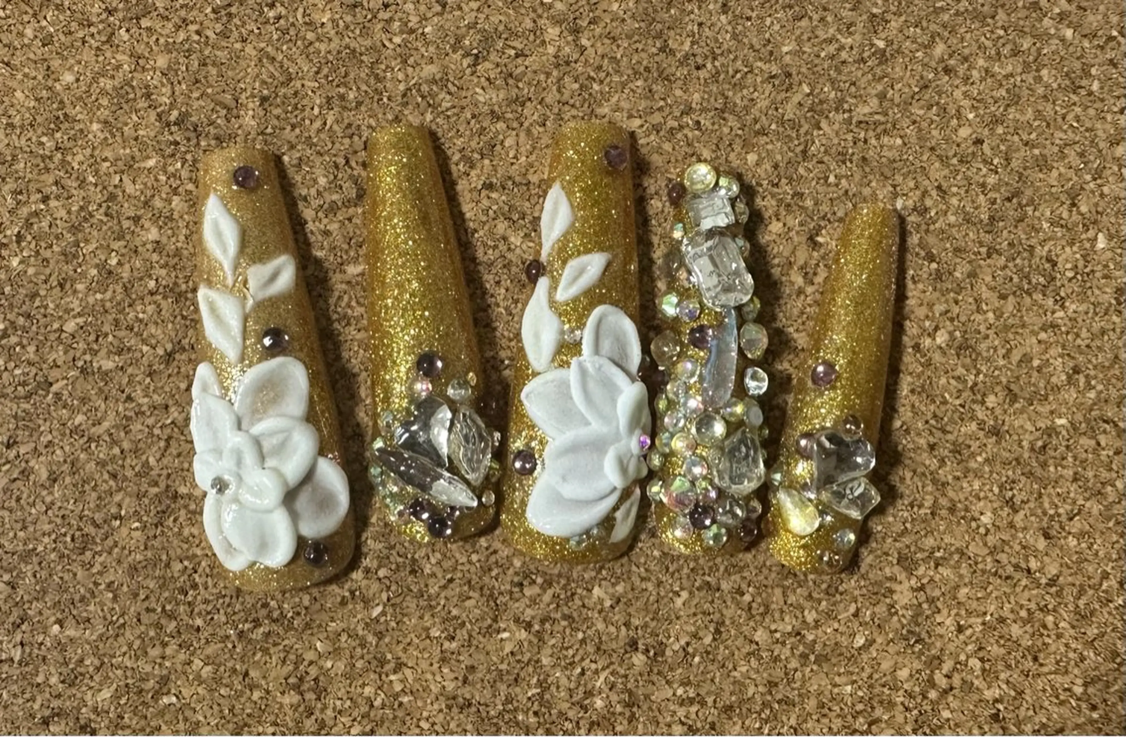 ネイル 成人式 長さ出し ジェルネイル パラジェル スカルプネイル grace グレースのネイルデザイン