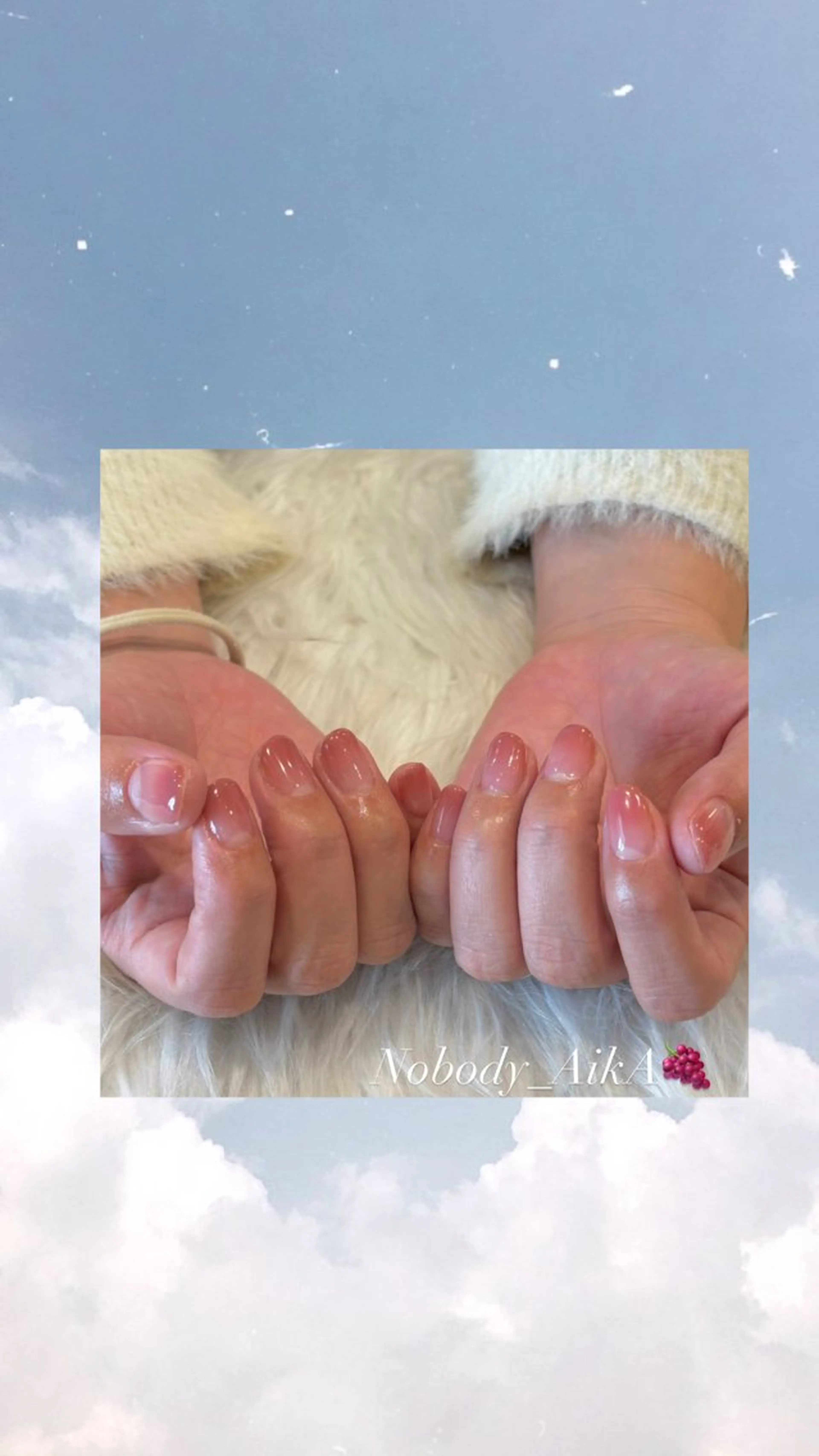 ネイル ブラウン グラデーション オフィスネイル ピンク ハンドネイル Nobody_ AikAのネイルデザイン