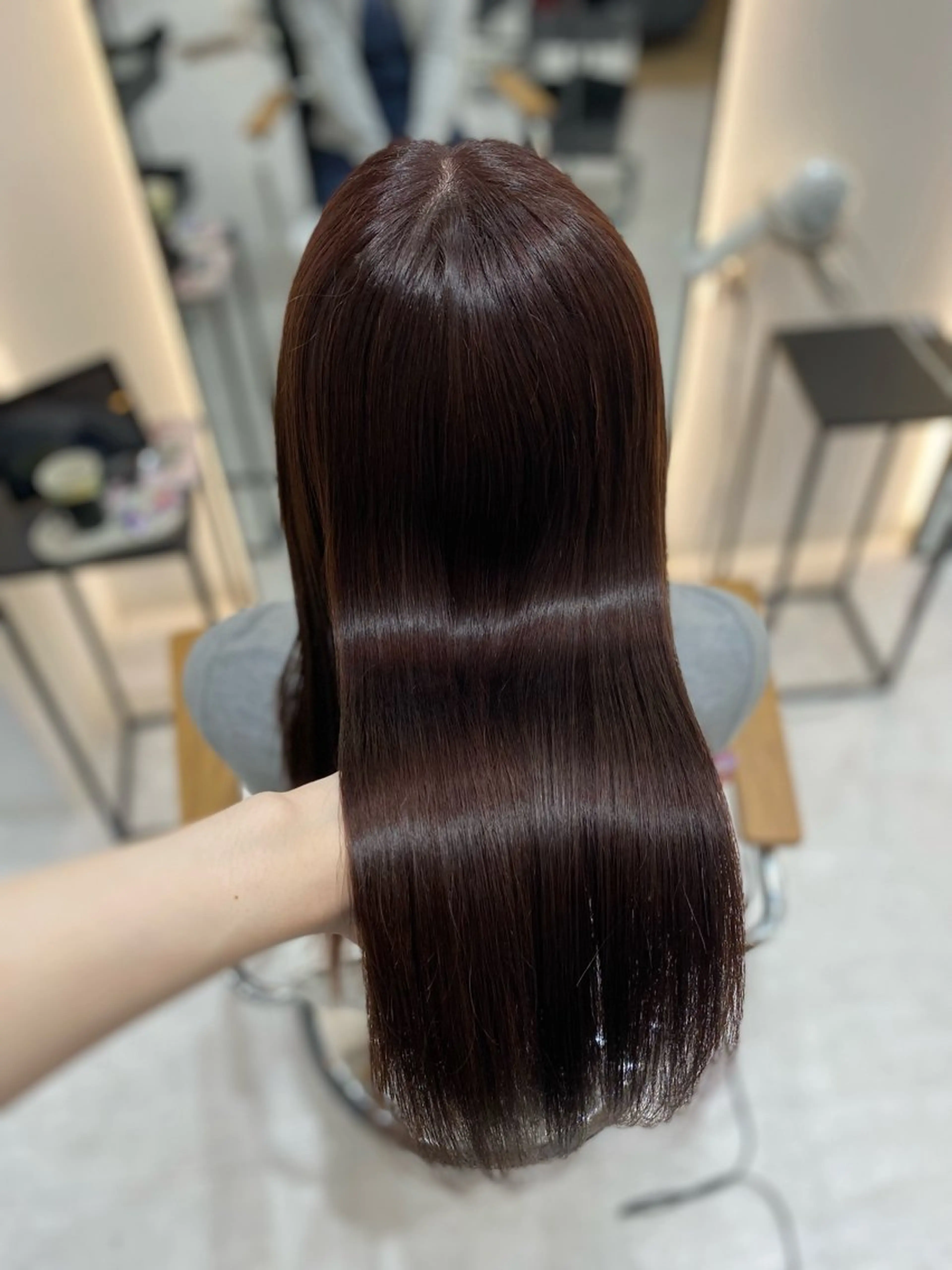 ロング カラー ベージュカラー ピンクカラー ピンクベージュ トリートメント カット ヘアカラー トリートメント 艶髪・透明感カラー・ 韓国ヘア・Yuriのヘアスタイル