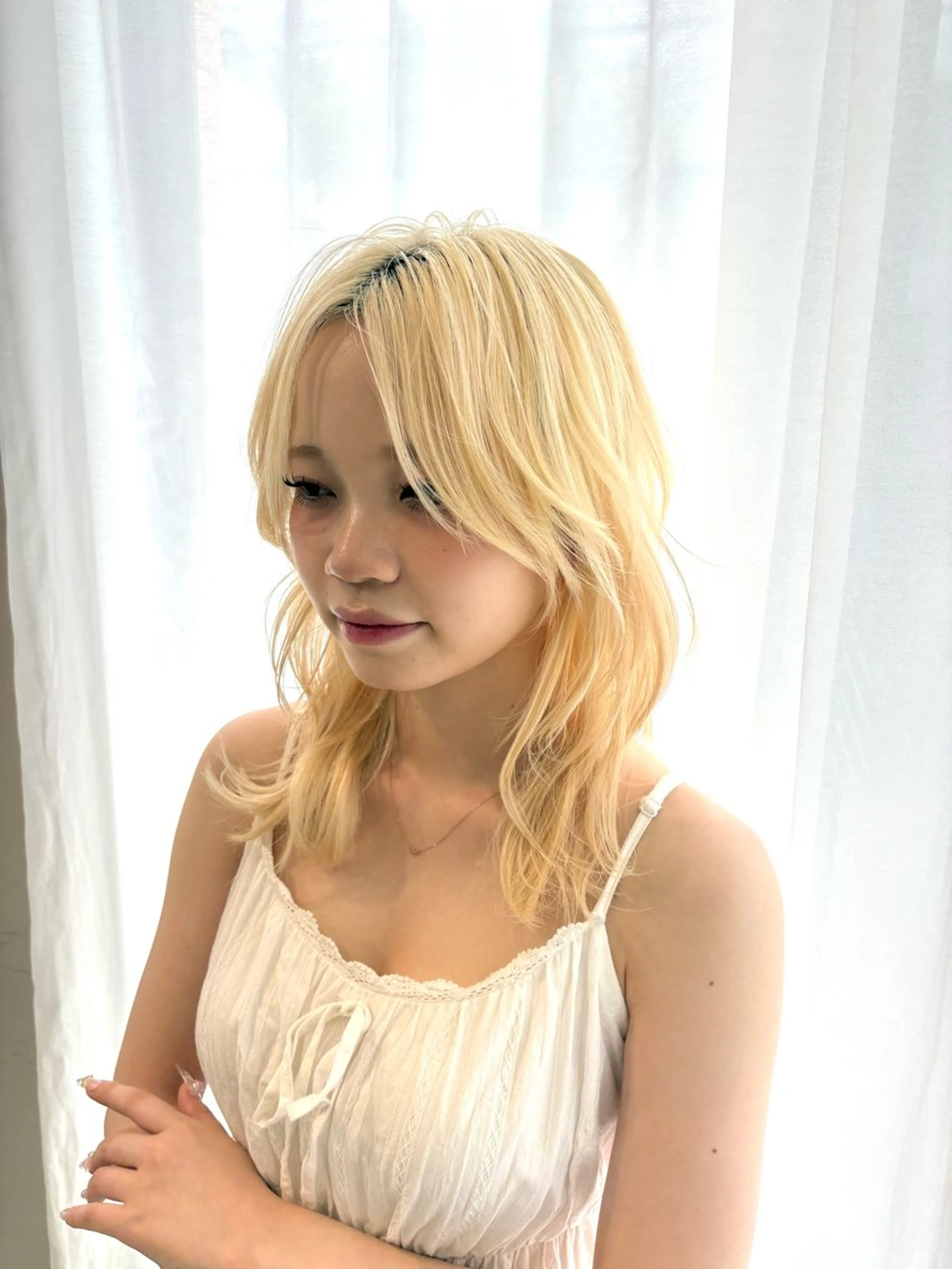 セミロング カラー カット ヘアカラー トリートメント ヘアセット 風香🪼レイヤー /透明感カラーのヘアスタイル