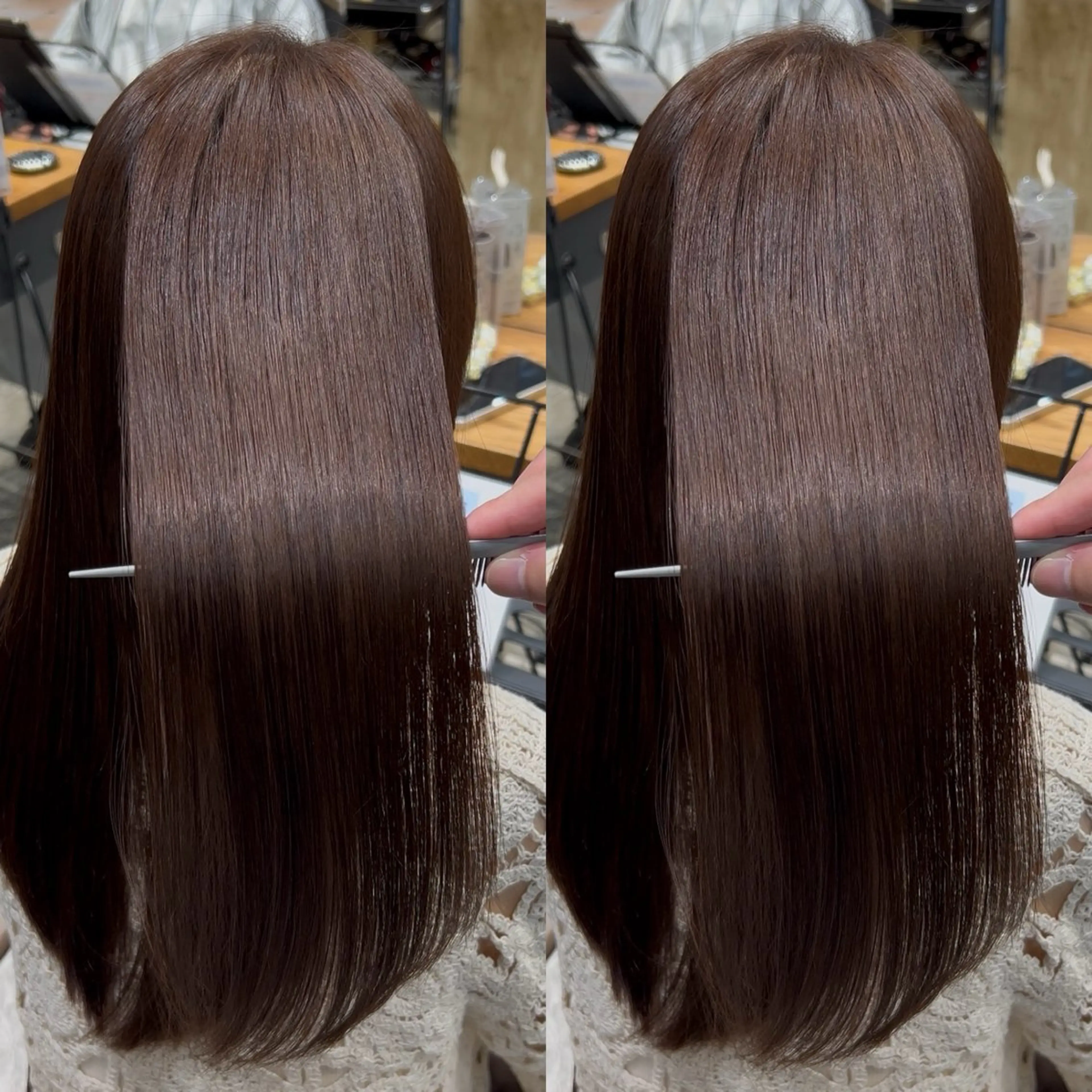 ロング カラー パーマ カット ヘアカラー トリートメント 新宿✨顔周りカット 韓国ヘア/坂本亜裟海のヘアスタイル