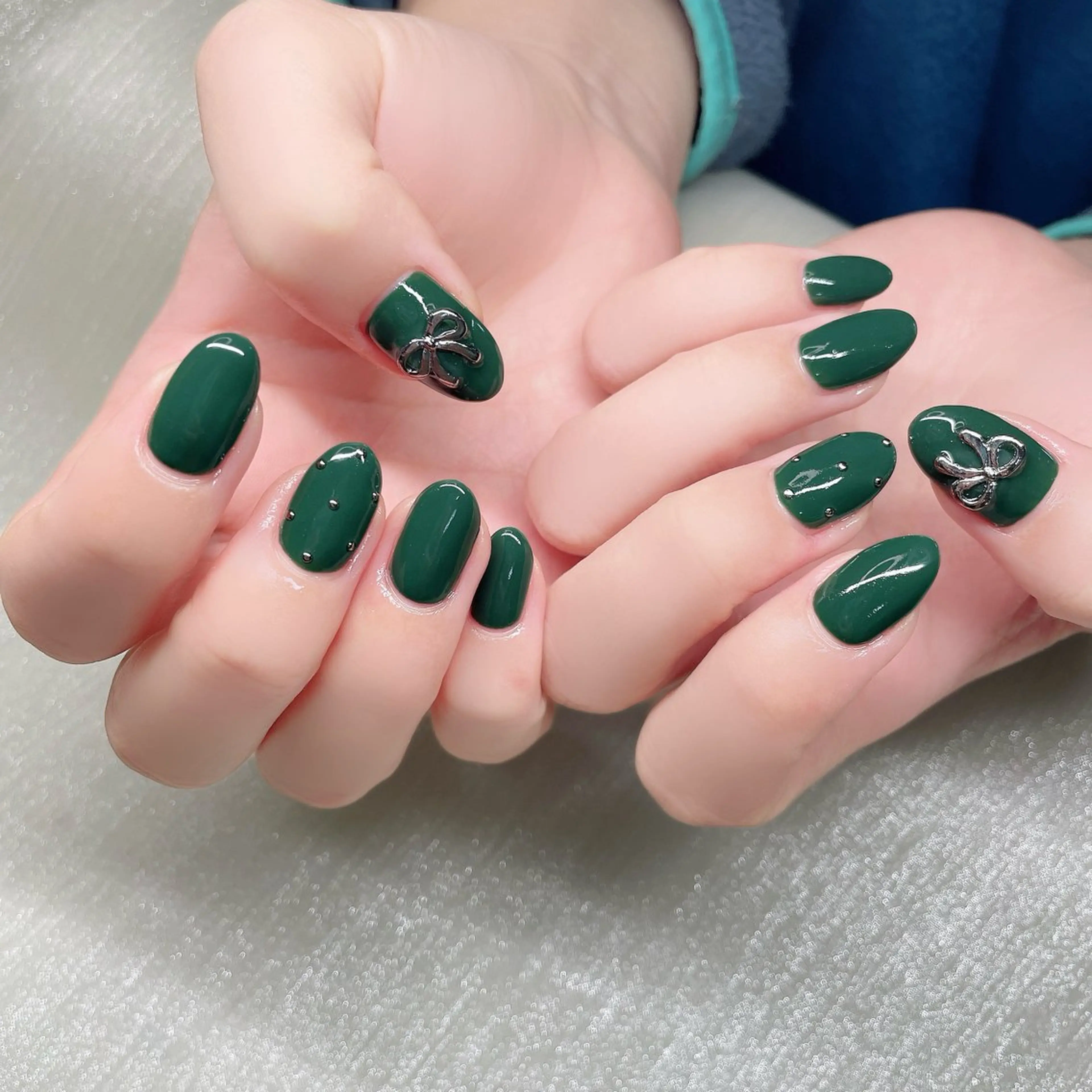 ネイル リボン ハンドネイル Nailist SUZU所属・Nailist suzuのネイルデザイン