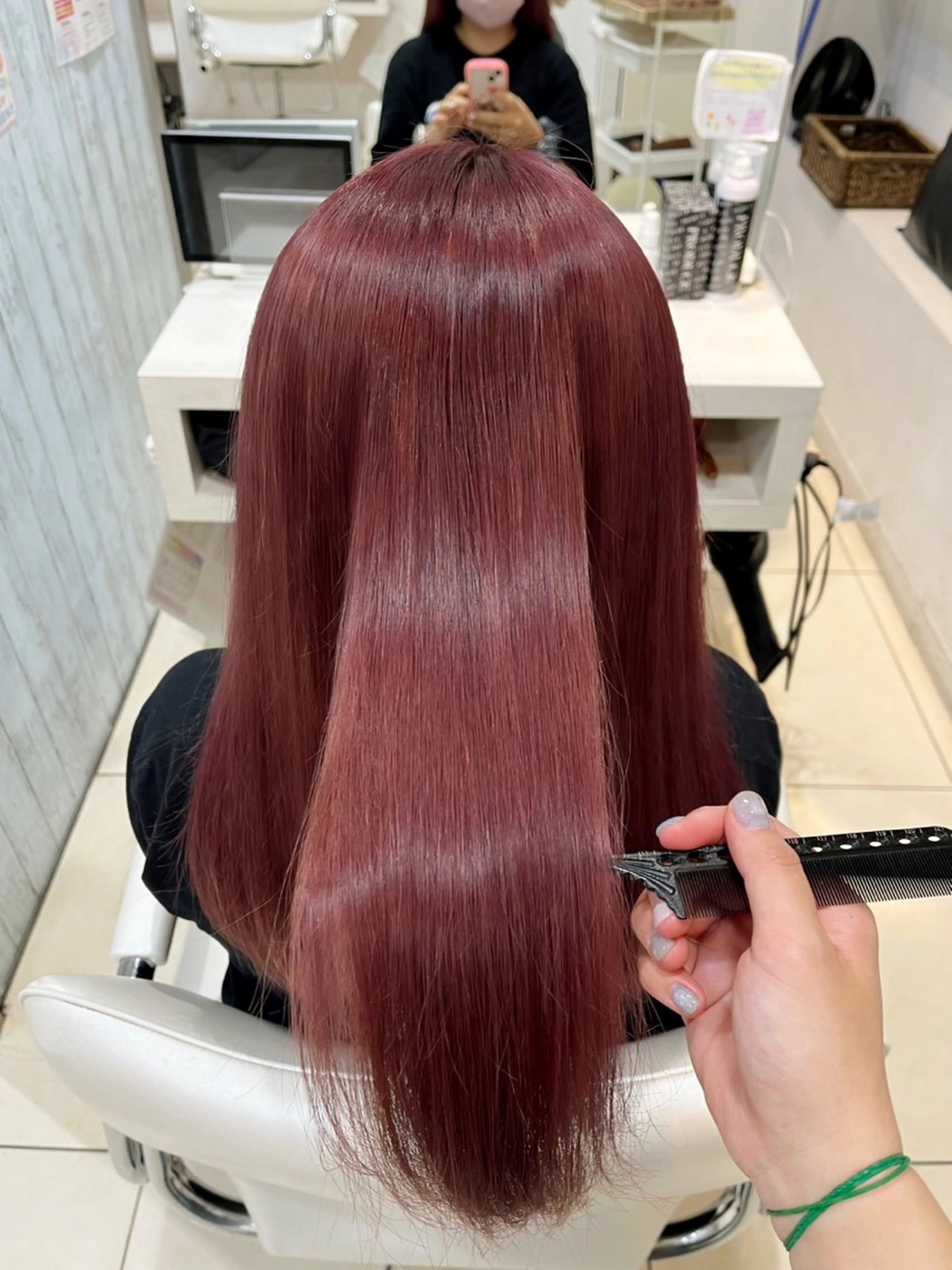 🌟色味を出したい方オススメ🌟ピンク系ワンカラー✨口コミ特典✨トリートメントサービス🌻 #町田#髪質改善#暖色カラーの写真