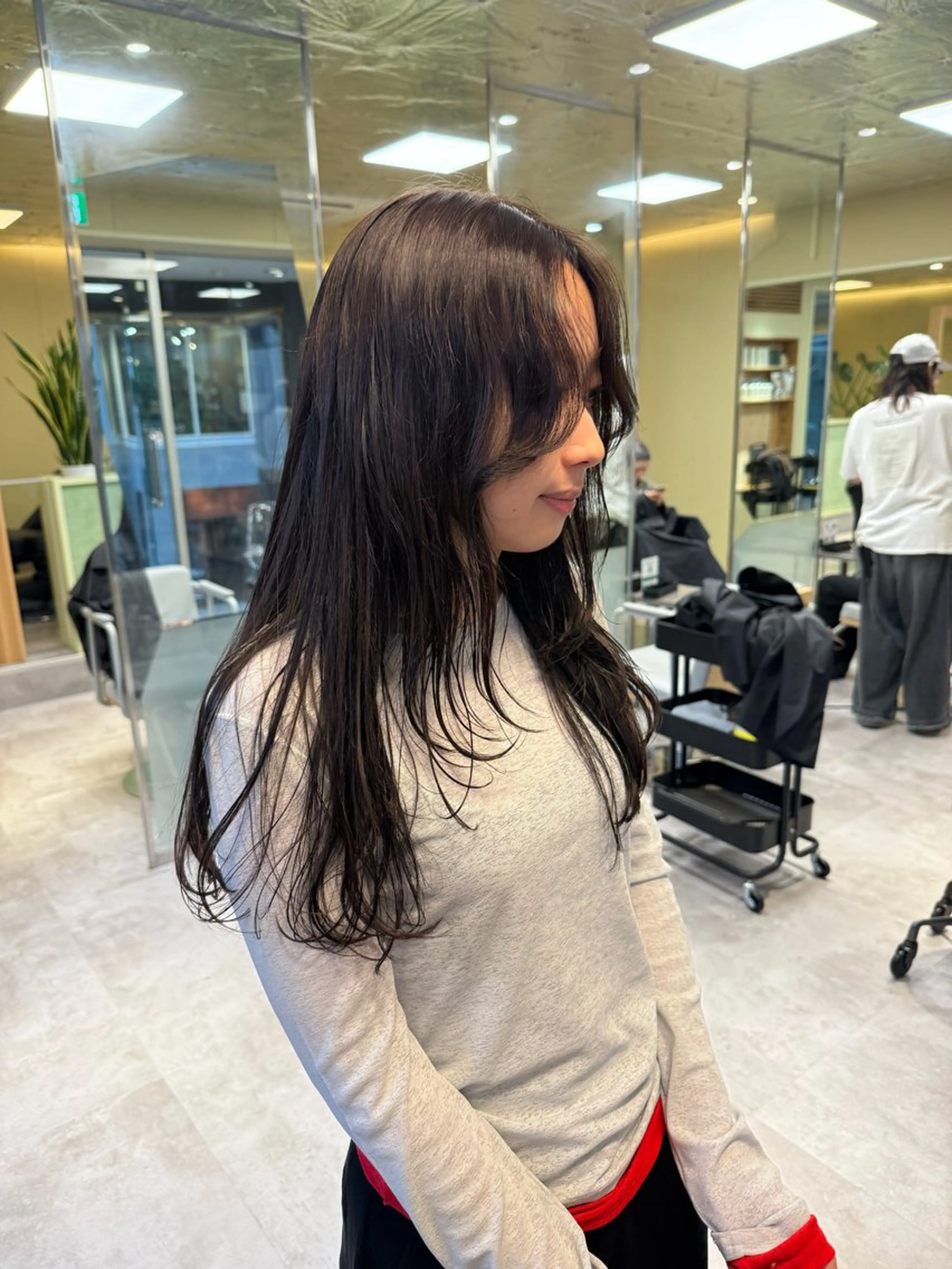 セミロング カット ヘアカラー 伶風/ボブ/ ヘーゼルベージュのヘアスタイル