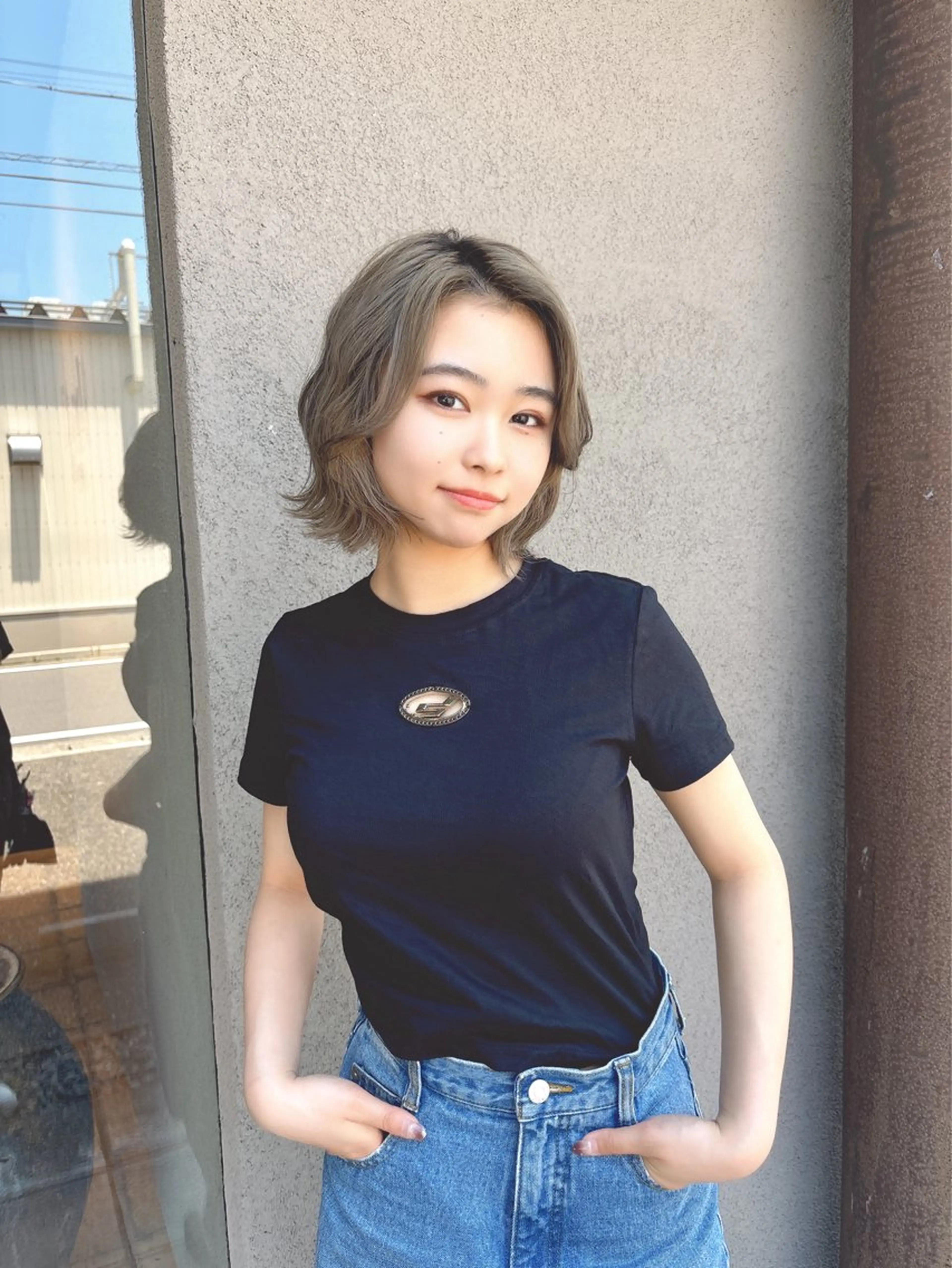 ミディアム カラー 朝斗/ブリーチなし ・Wカラー・エクステのヘアスタイル