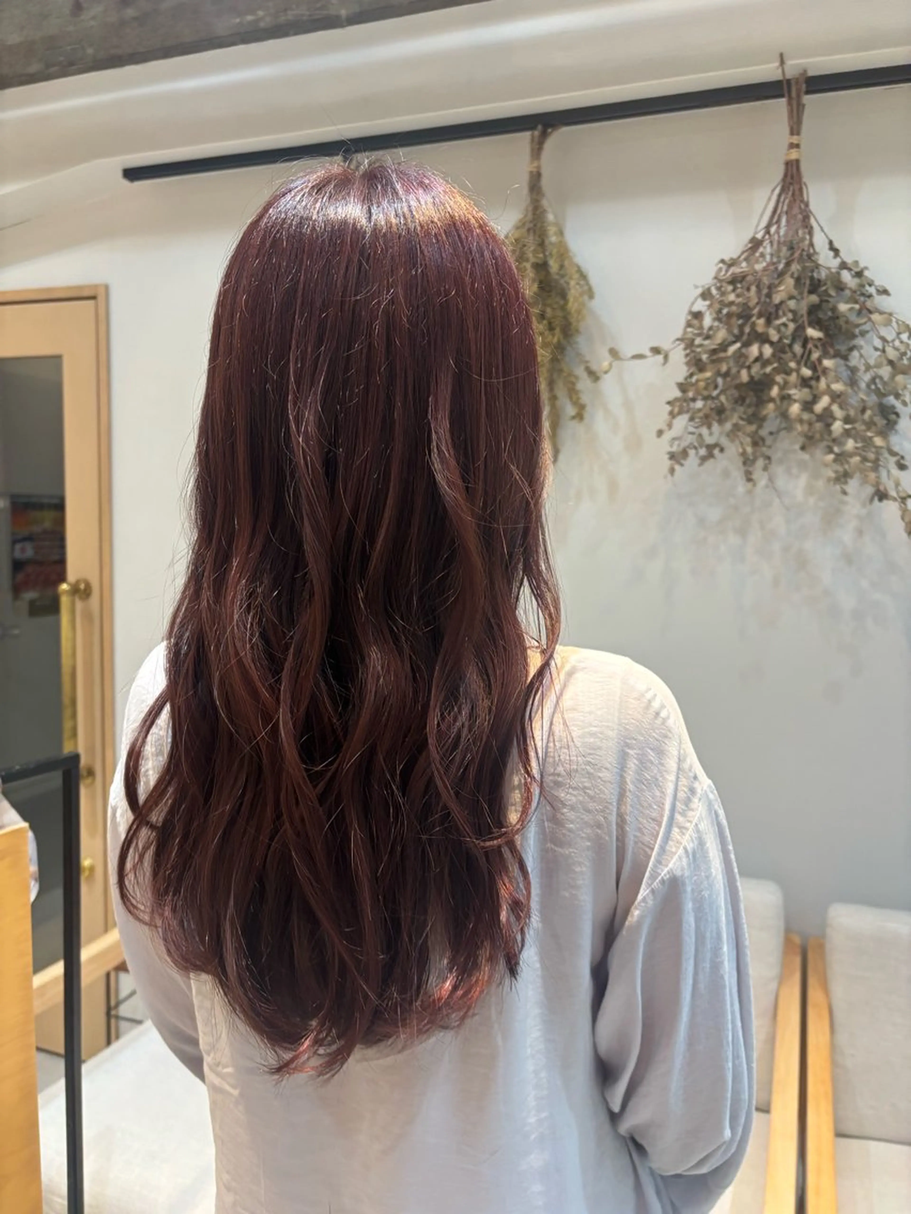 ロング ピンクブラウン カット ヘアカラー ♡モデル様大募集 FUU♡のヘアスタイル