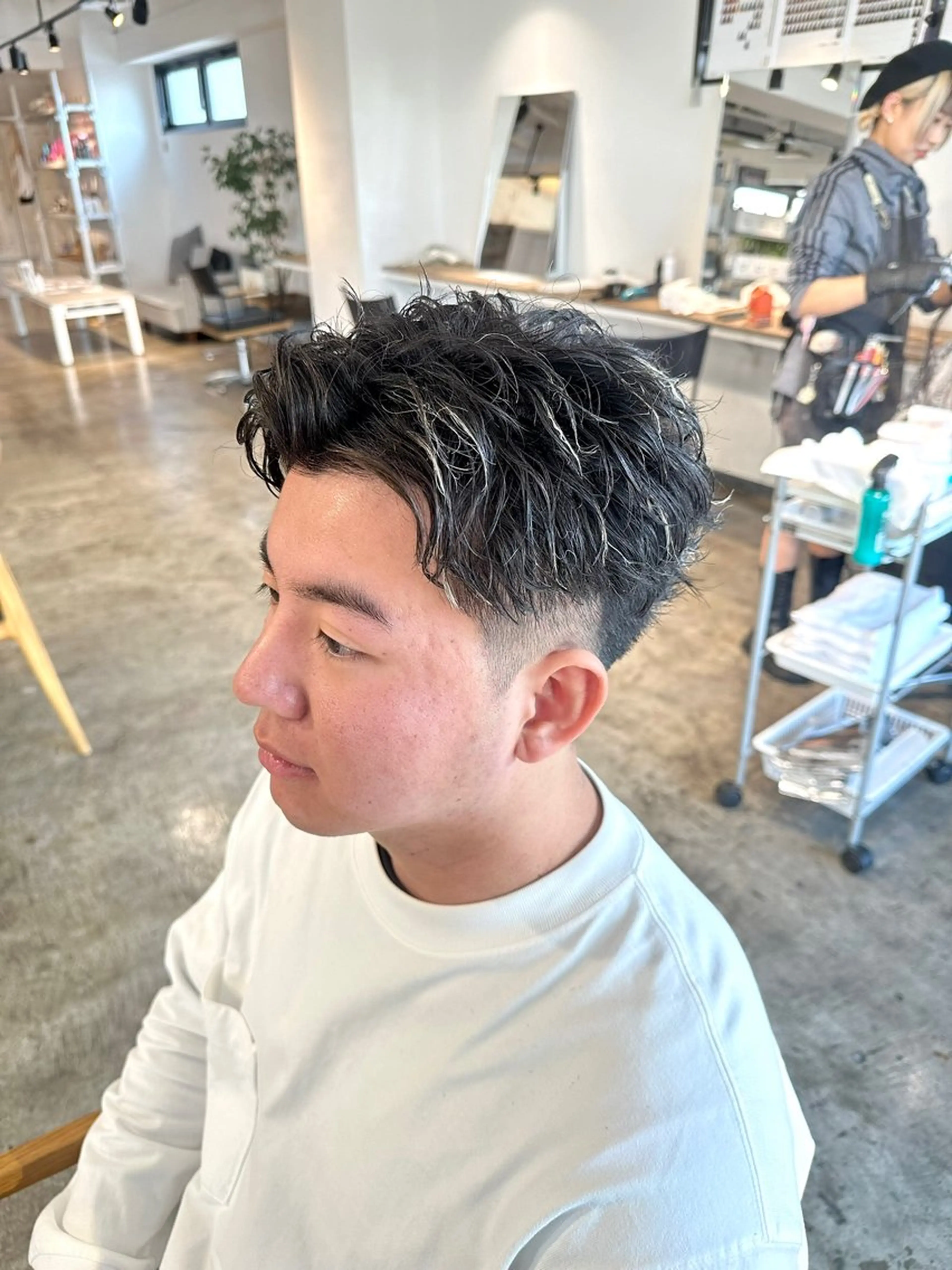 メンズ オールバック フェードカット メンズパーマ 骨格補正施術/メンズ 専門美容師/YUYAのヘアスタイル