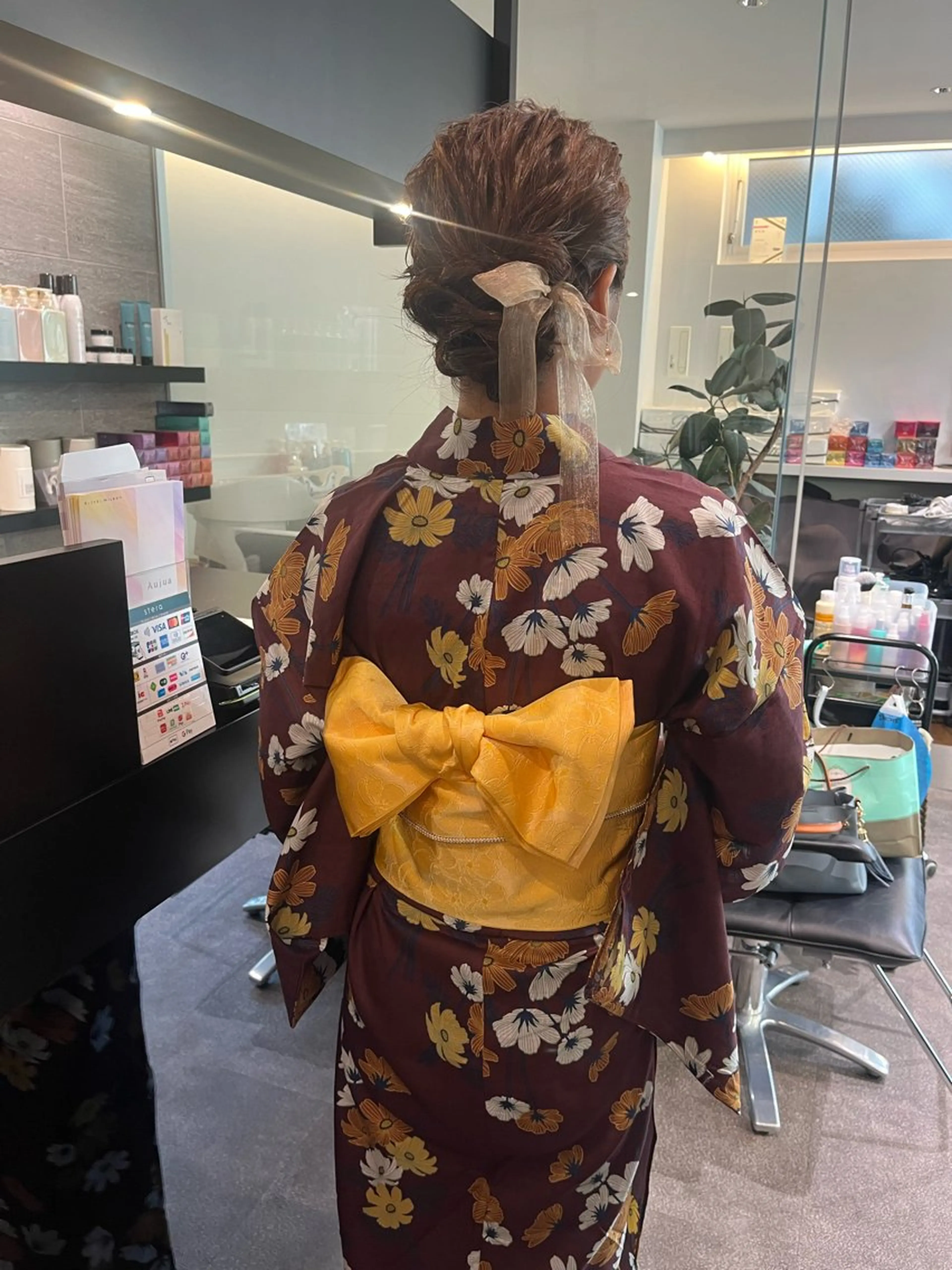 ミディアム 着付け ダブルカラー🫐 /まゆ🎀のヘアスタイル