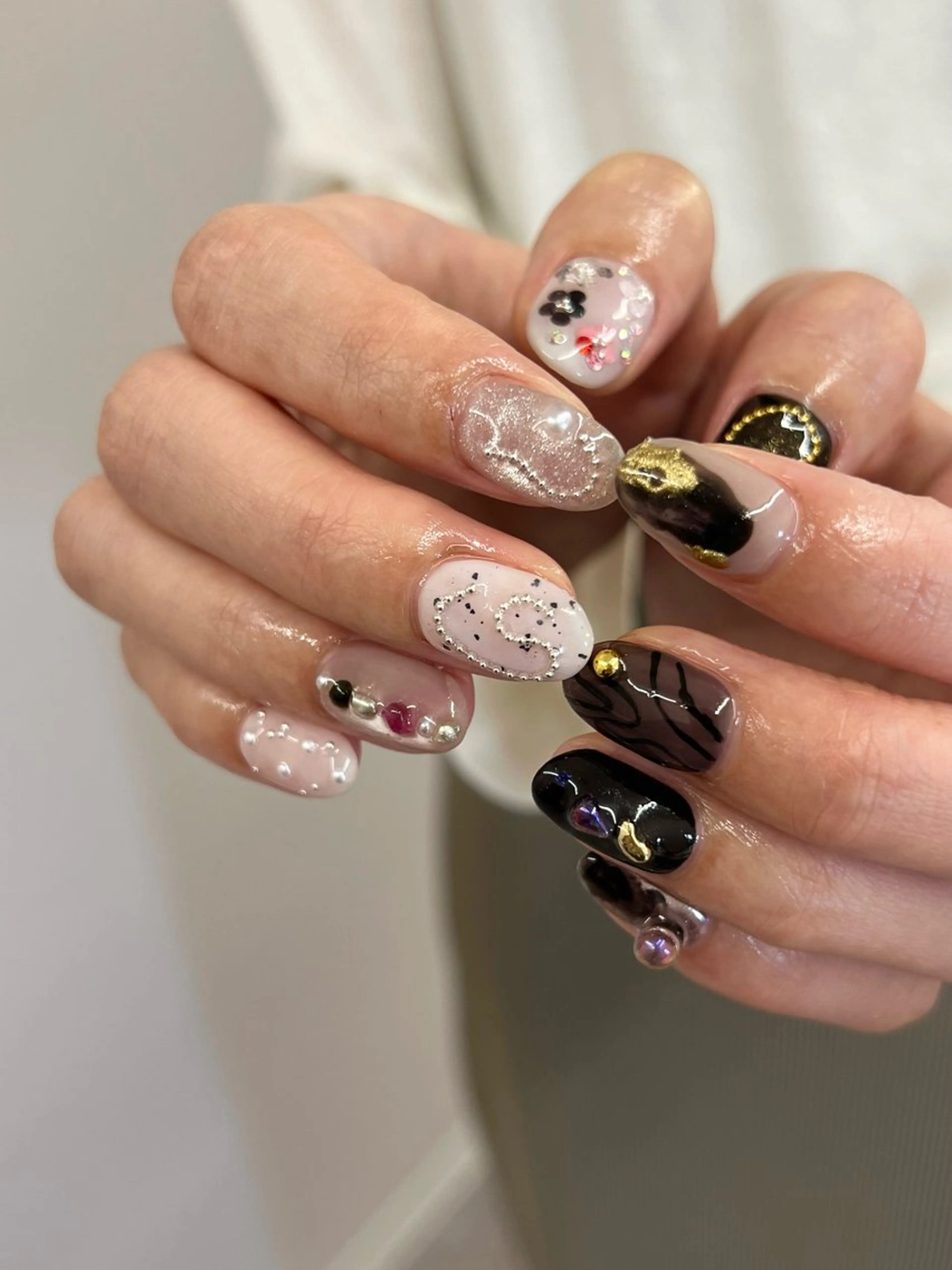 ネイル ジェルネイル マグネットネイル ニュアンスネイル パラジェル リボン ハンドネイル ハンドケア Bana_ Nailのその他イメージ