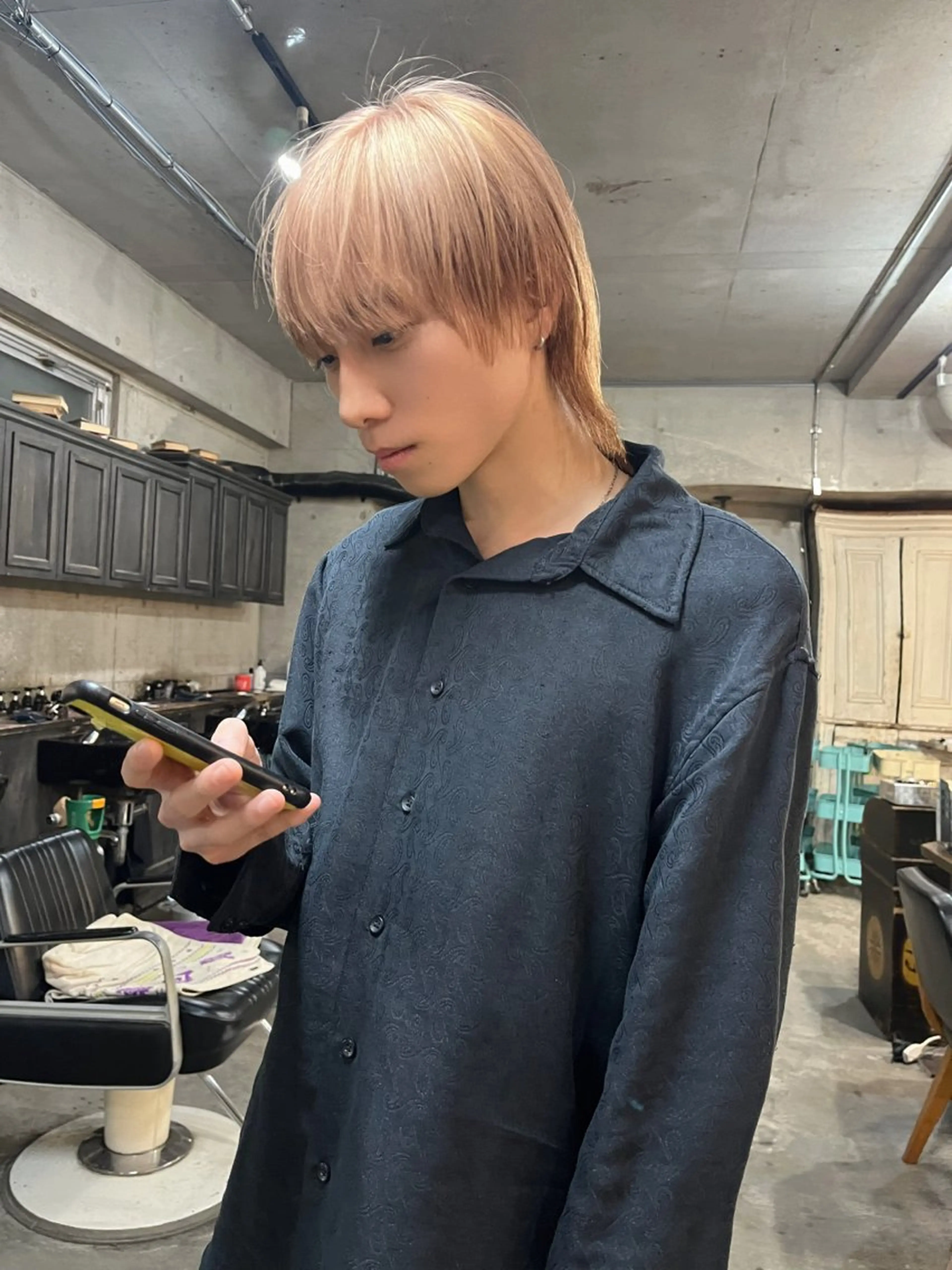 ショート カラー メンズ カット ヘアカラー トリートメント ハイトーン/顔まわり レイヤー/YUKAのヘアスタイル