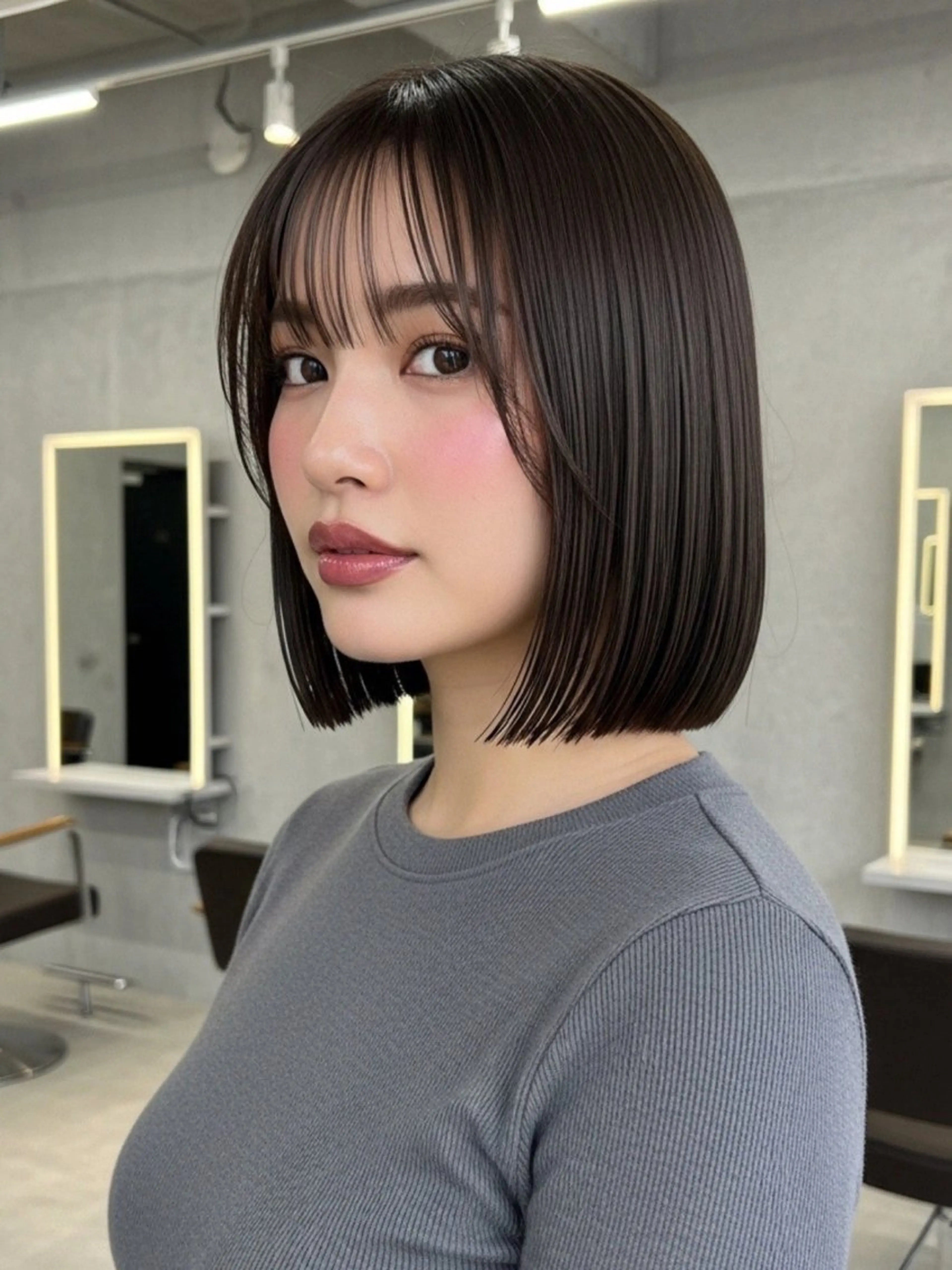 ミディアム 似合わせボブ✖️ 韓国レイヤー✨小関のヘアスタイル