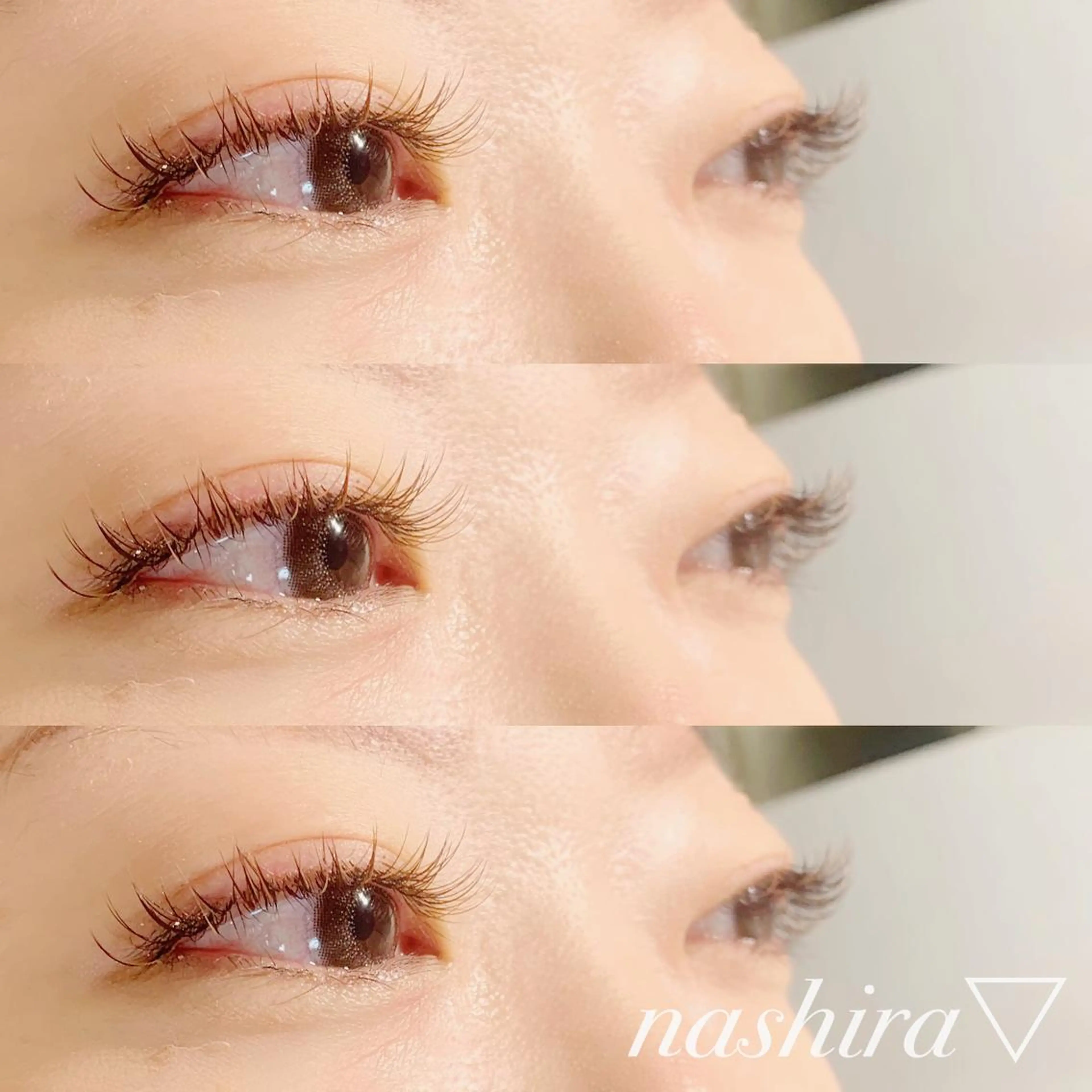 マツエク・マツパ カラーマツエク Dカール ナチュラル マツエク nashira -ナシラ- 恵比寿のマツエク・マツパデザイン