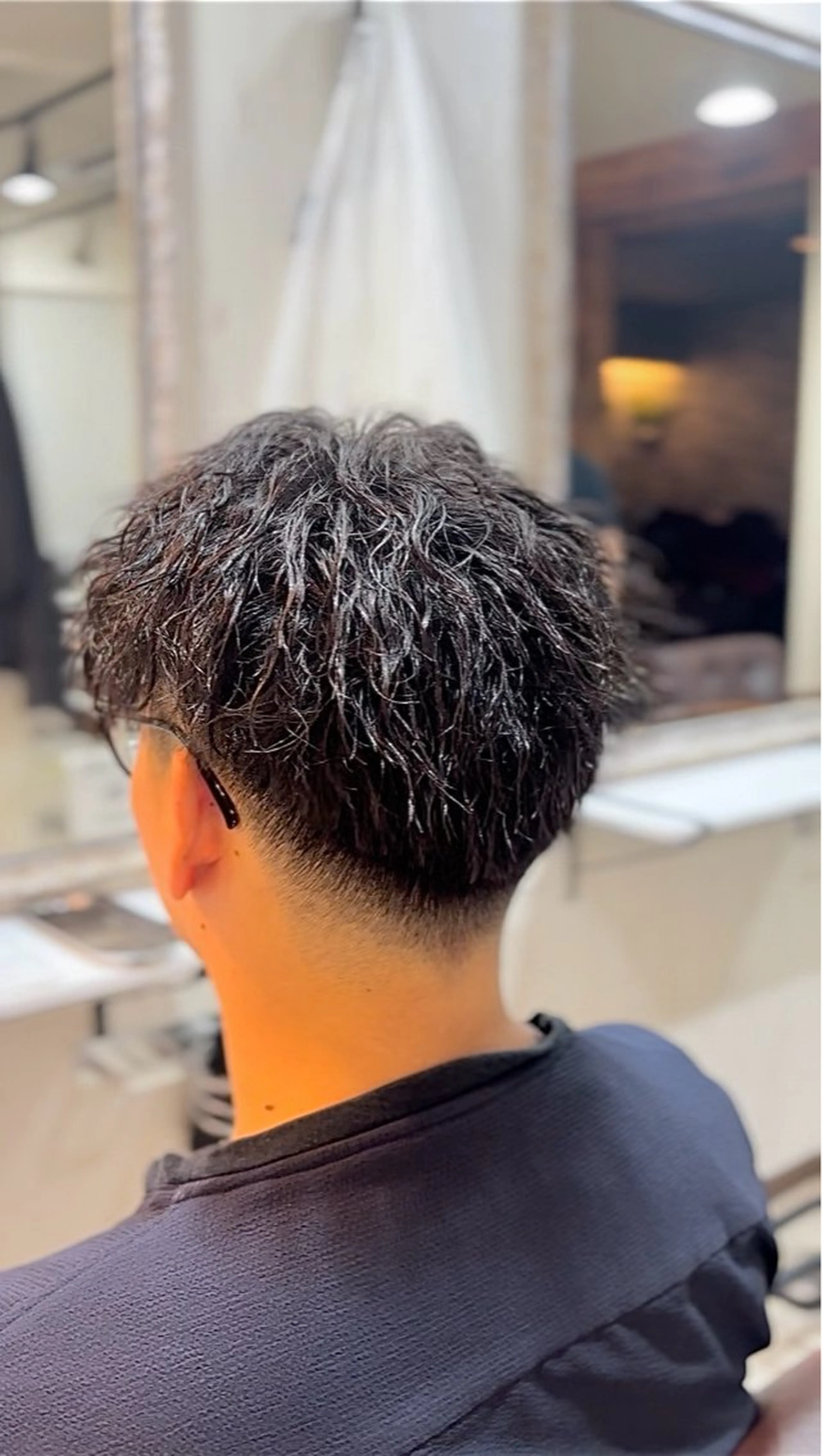 ミディアム パーマ メンズ カット パーマ 💥桜木町メンズ特化 💥ルキのヘアスタイル