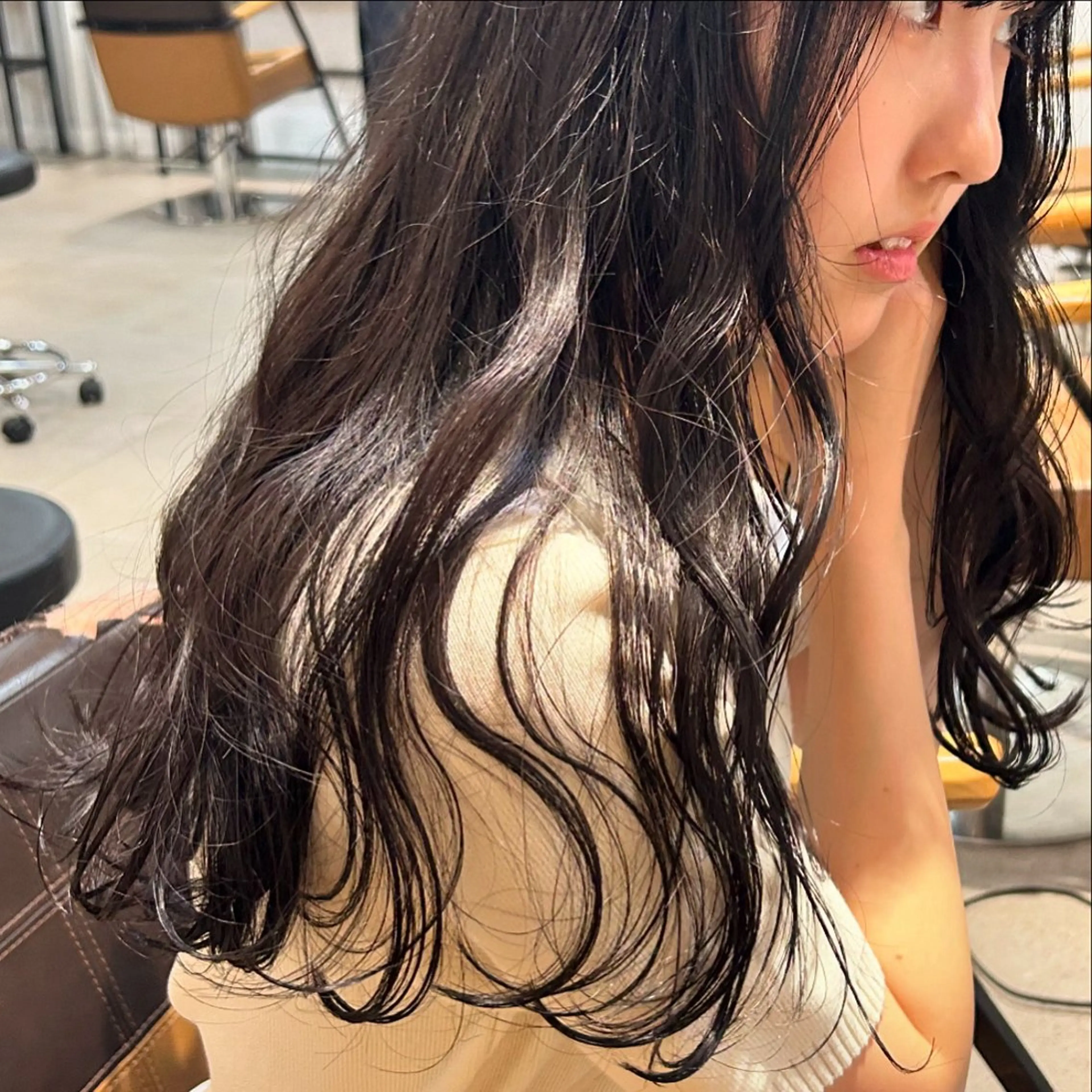 ロング カラー ヘアカラー トリートメント じゅわっと暖色カラー 🍊Moemiのヘアスタイル