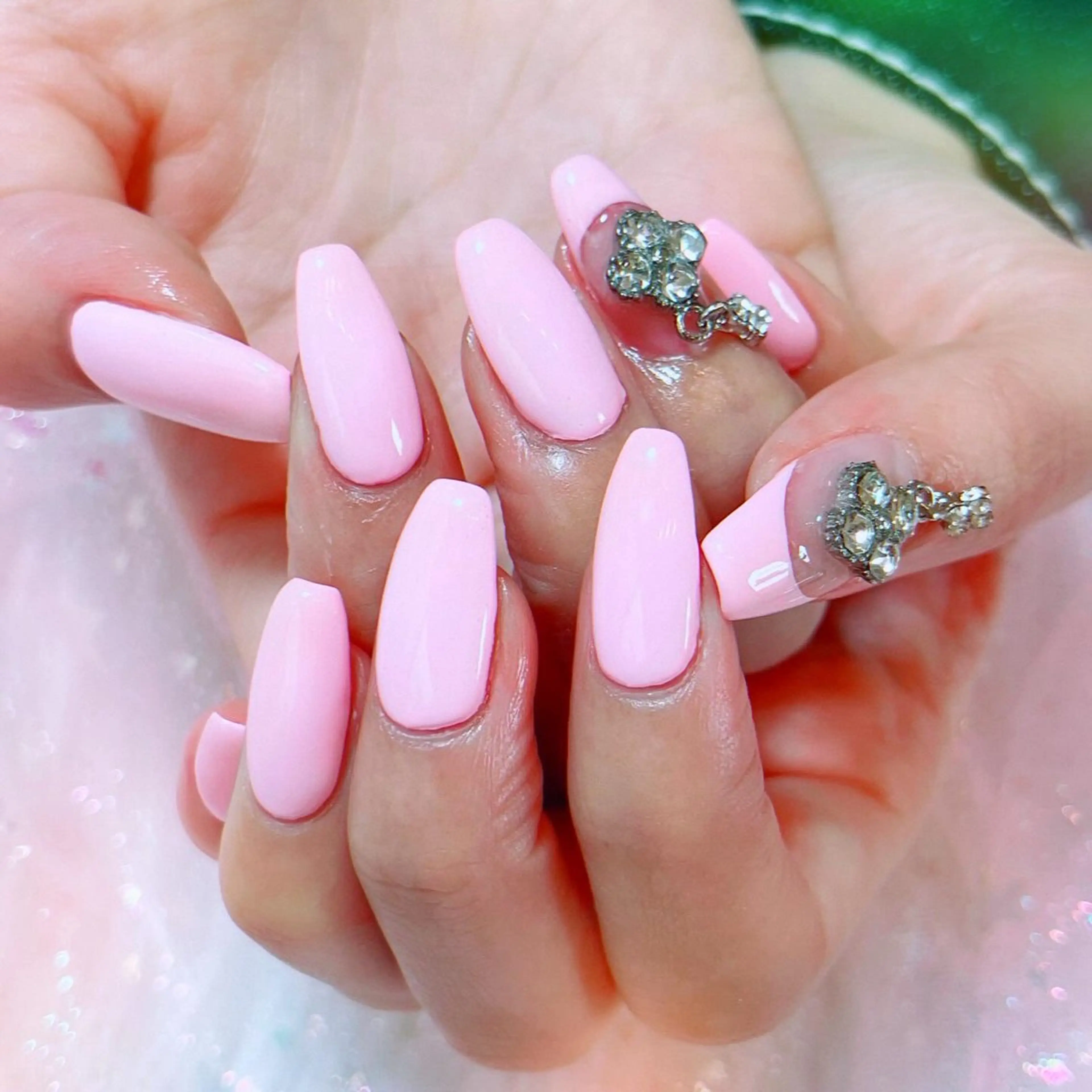 ネイル アートネイル ワンカラーネイル ピンク 春ネイル ハンドネイル ruirui.naildesign所属・RUI ☆のネイルデザイン